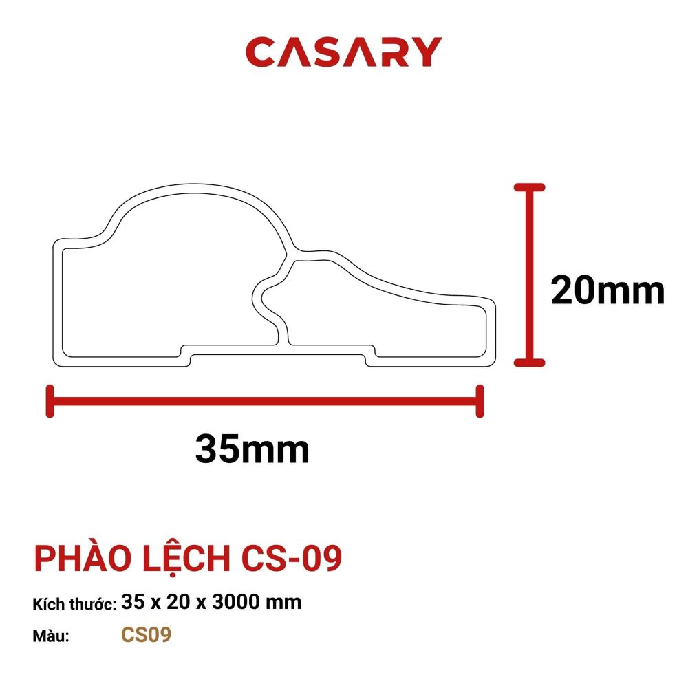 Phào Lệch Casary - CS09 3 ban ve phu kien tam op phao lech casary cs 093