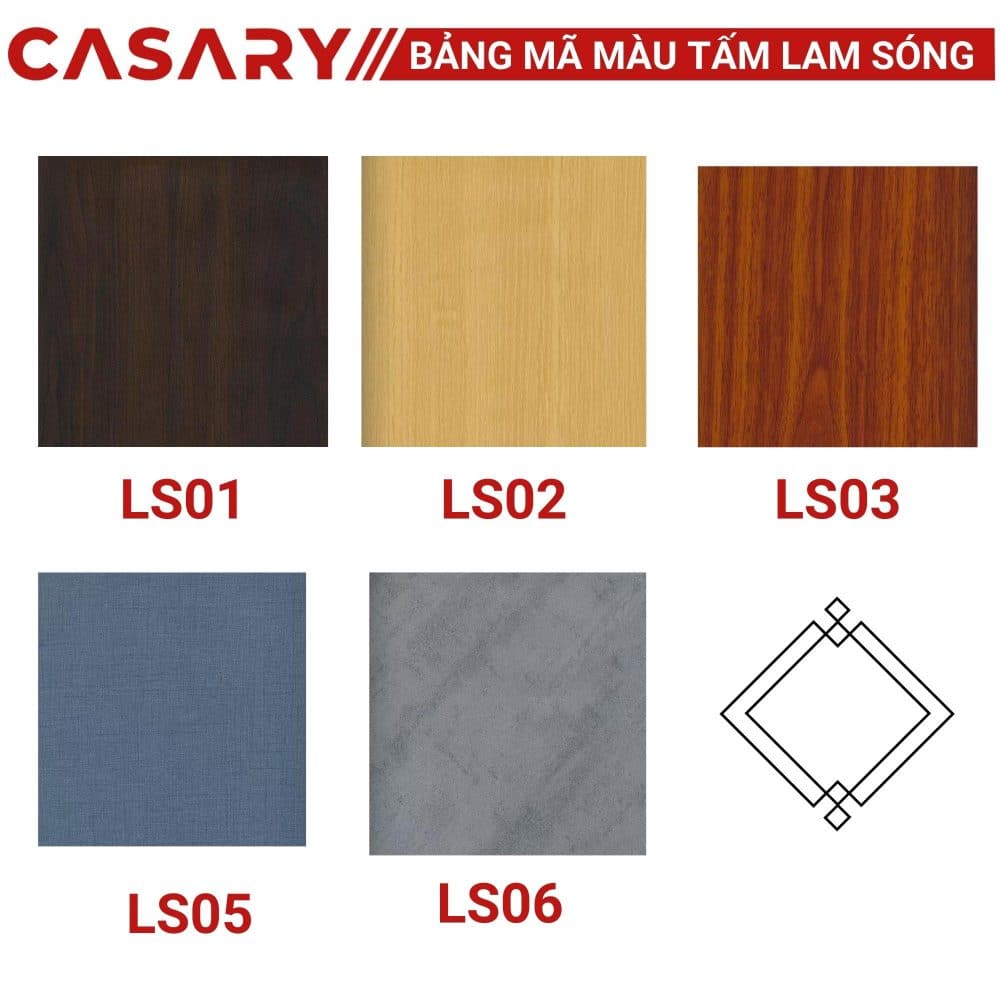 Tấm Ốp Lam 4 Sóng Cao Casary - LS06 6 bang ma mau tam lam song 1