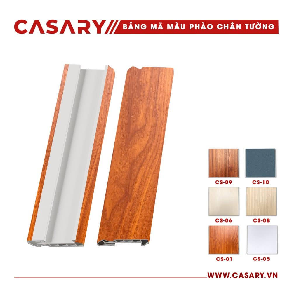 Phào Chân Tường Casary - CS01 5 ma mau phao cahn tuong phu kien tam op nano casary CS 01