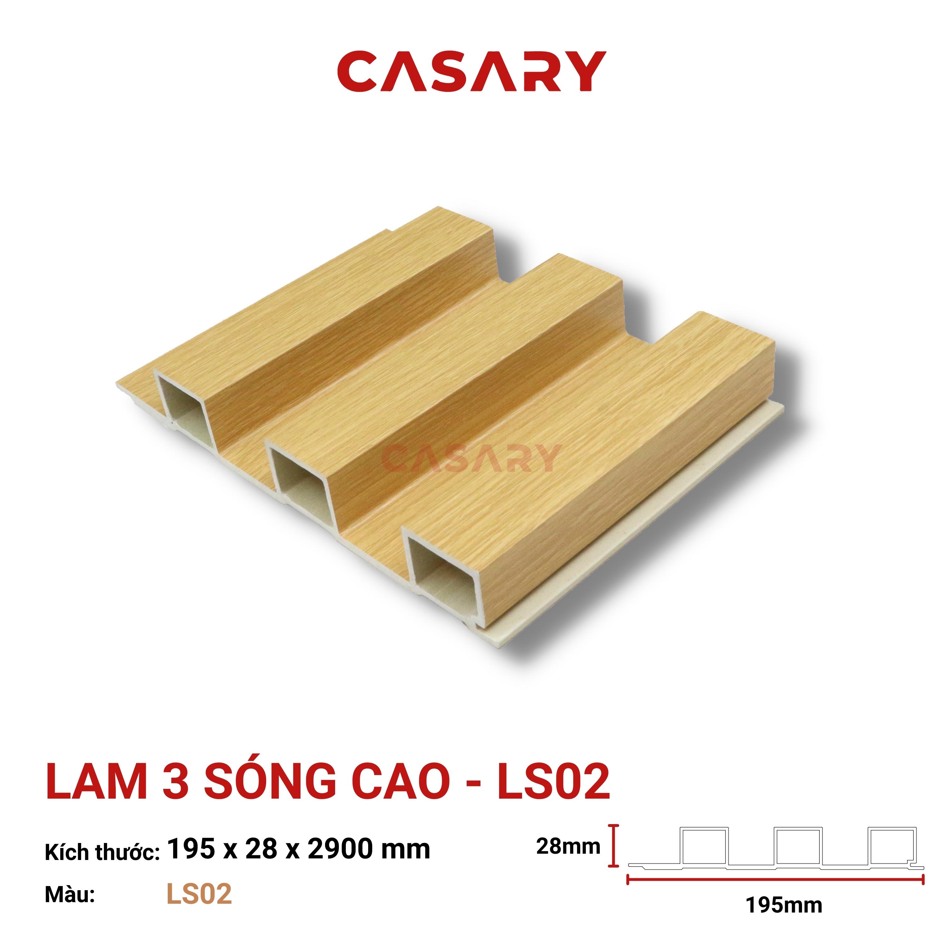 Top 16 tấm ốp lam sóng Casary được các gia đình lựa chọn 3 tam op lam 3 song cao ls 021