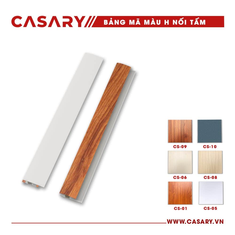 Nẹp H Nối Tấm Casary - CS09 4 ma mau h noi tam phu kien tam op nani casary CS 09