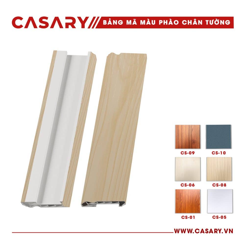 Phào Chân Tường Casary - CS06 4 ma mau phao cahn tuong phu kien tam op nano casary CS 06