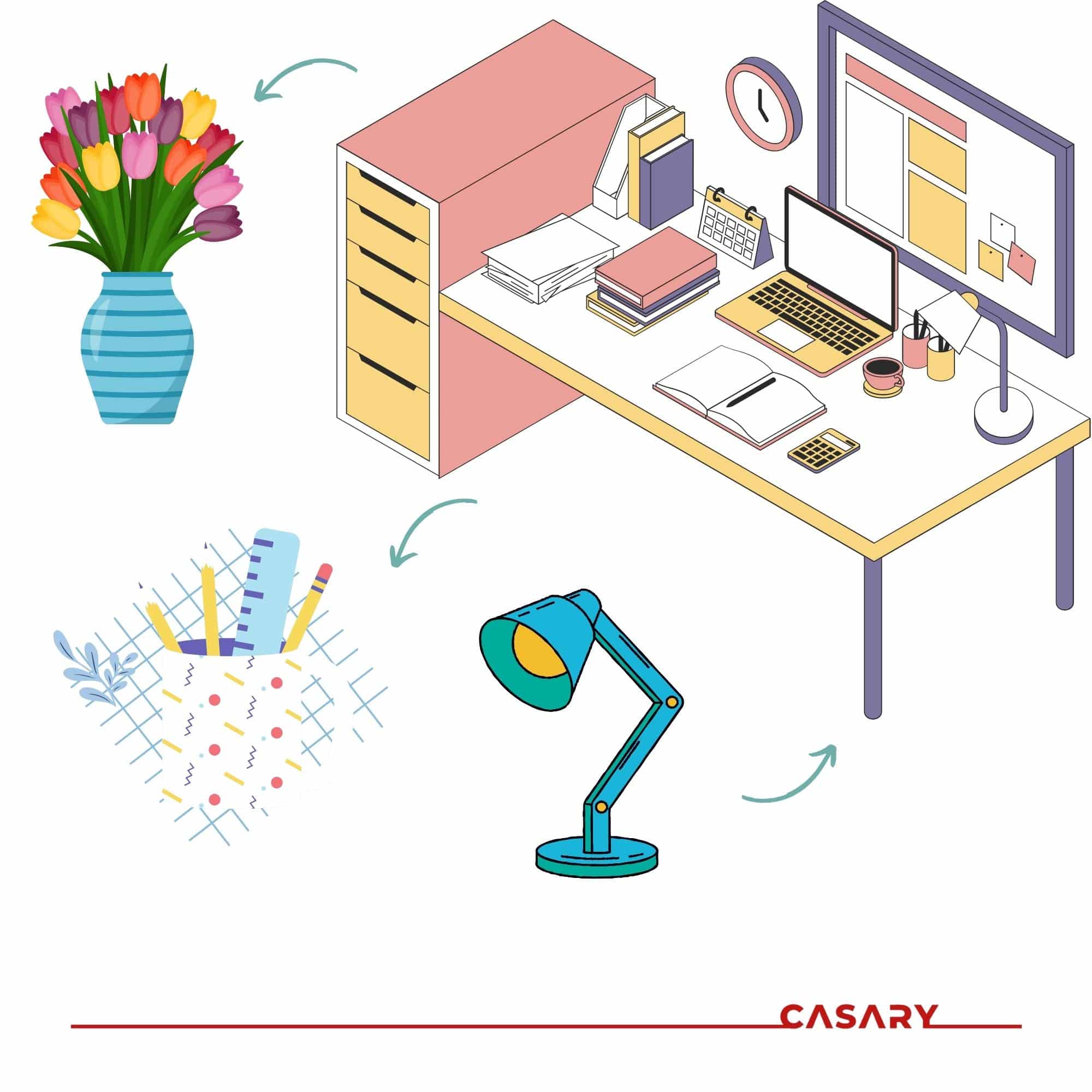 bo tri phong lam viec cho menh hoa