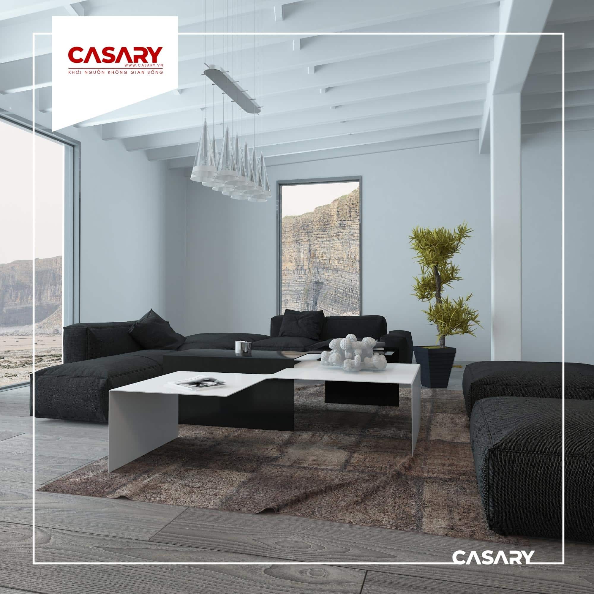 phong khach mau xanh lam dam