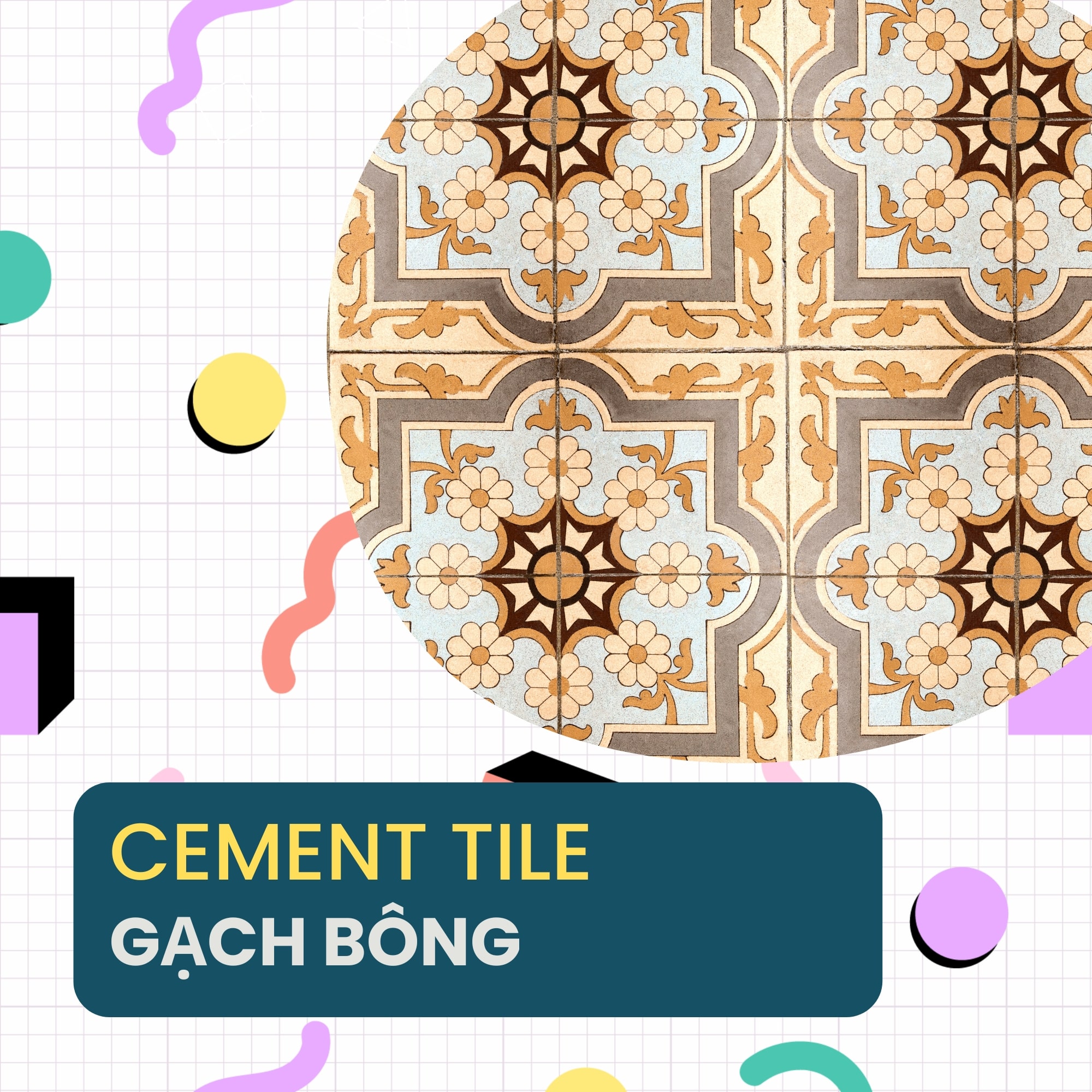 cement tile gach bong