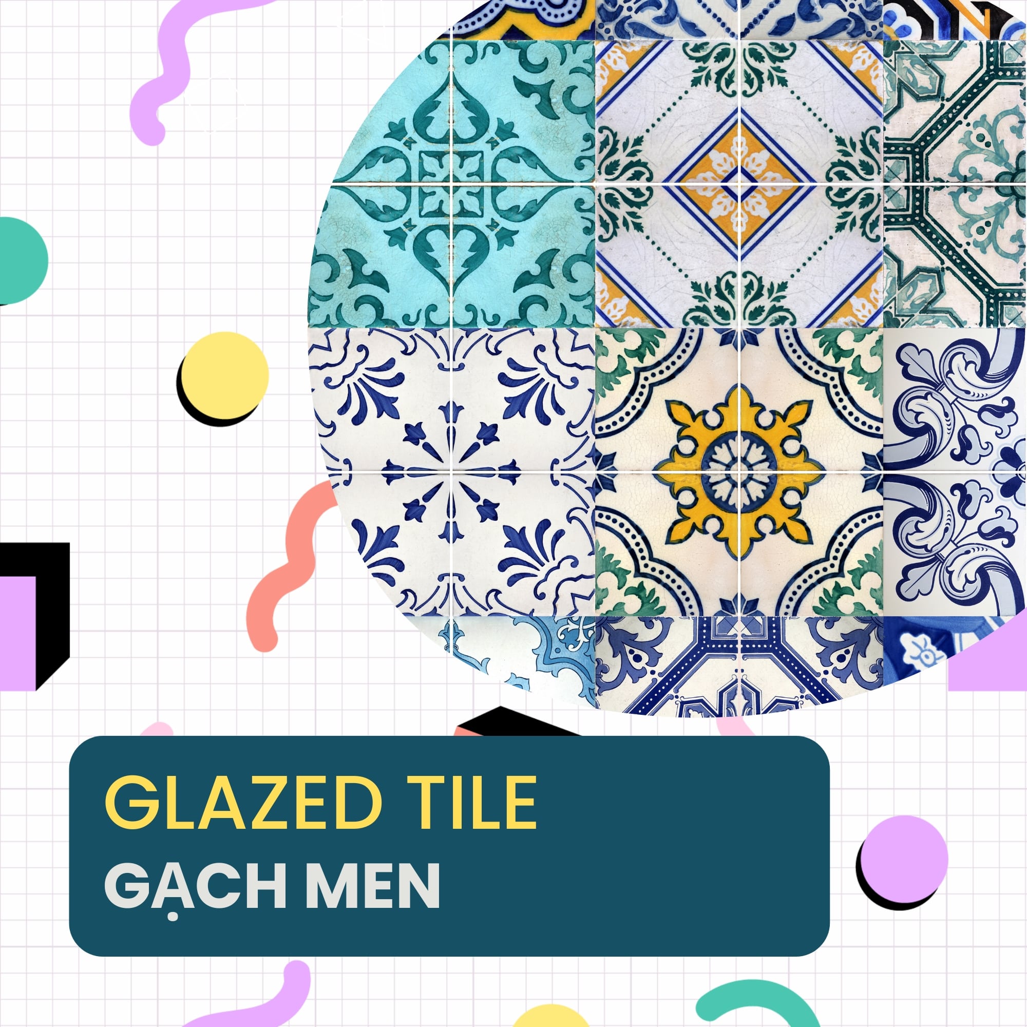 glazed tile gach men