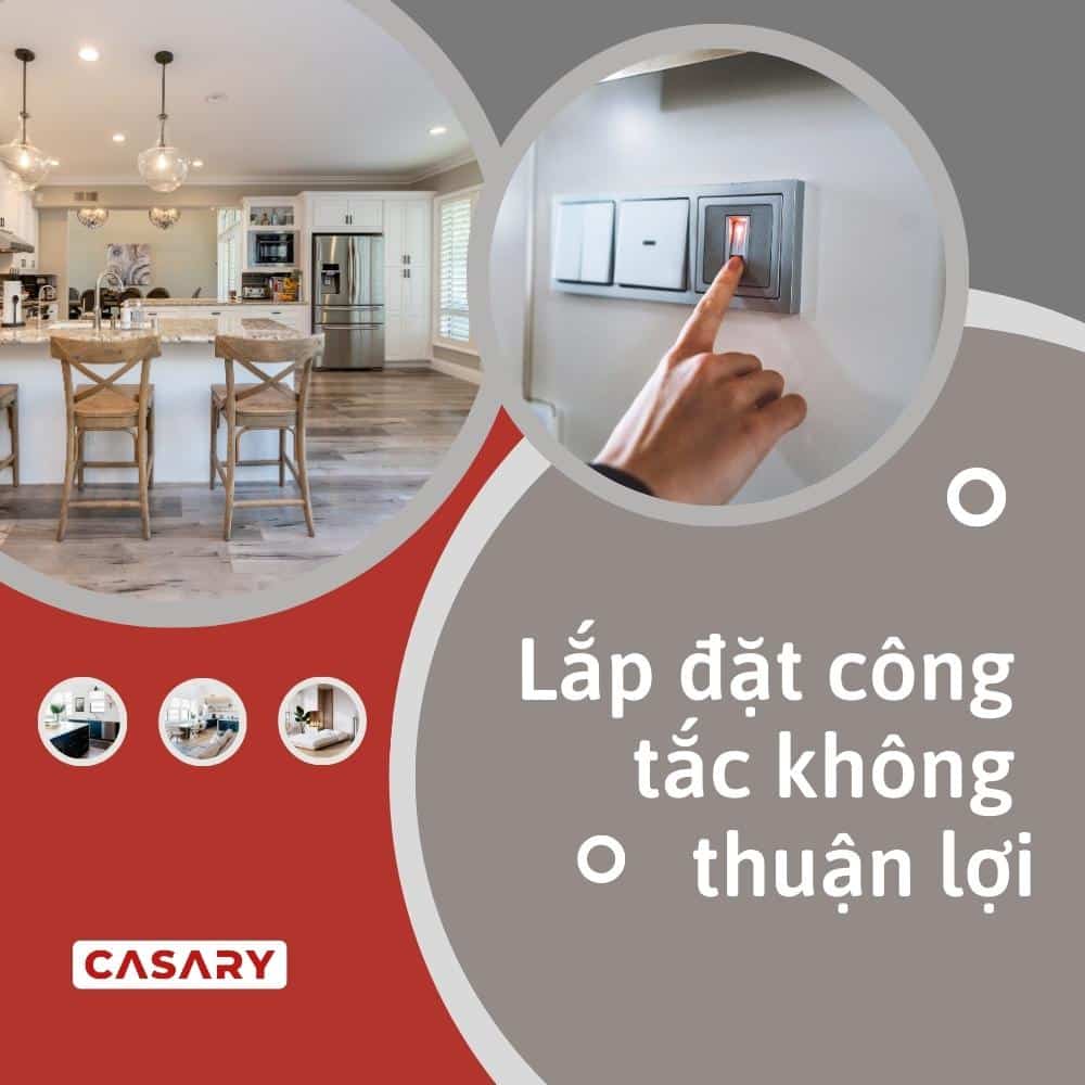 8 sai lầm thường gặp khi bố trí đèn trong nhà 2 lap dat cong tac khong thuan loi