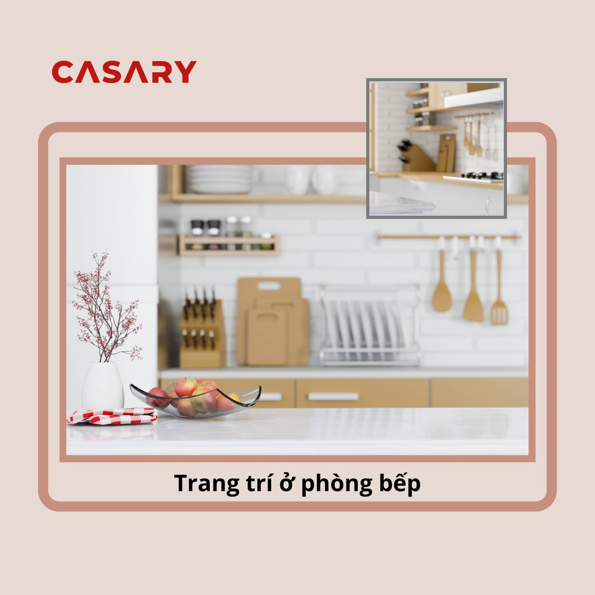 trang tri nha o ngay tet trong phong bep