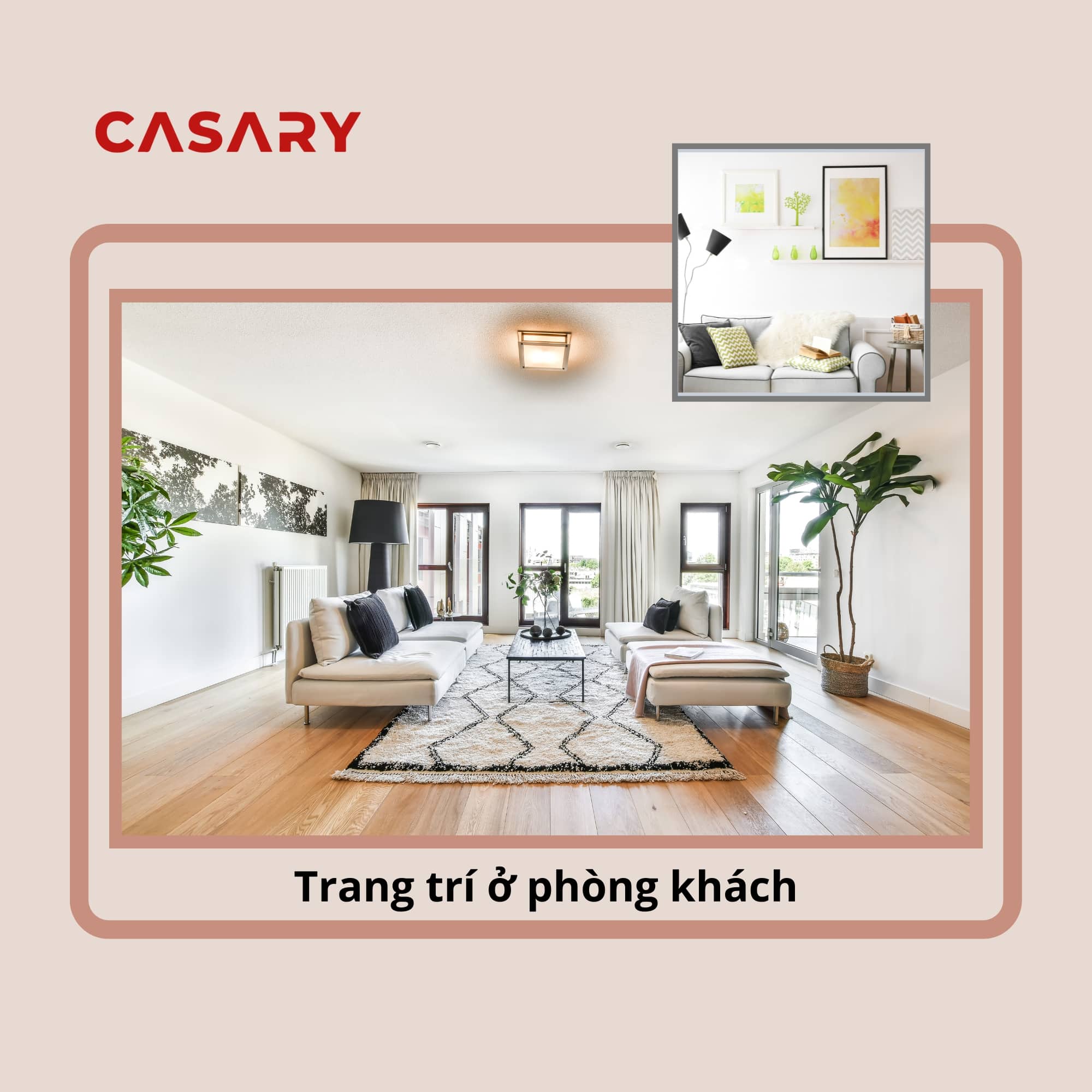 trang tri nha o ngay tet trong phong khach