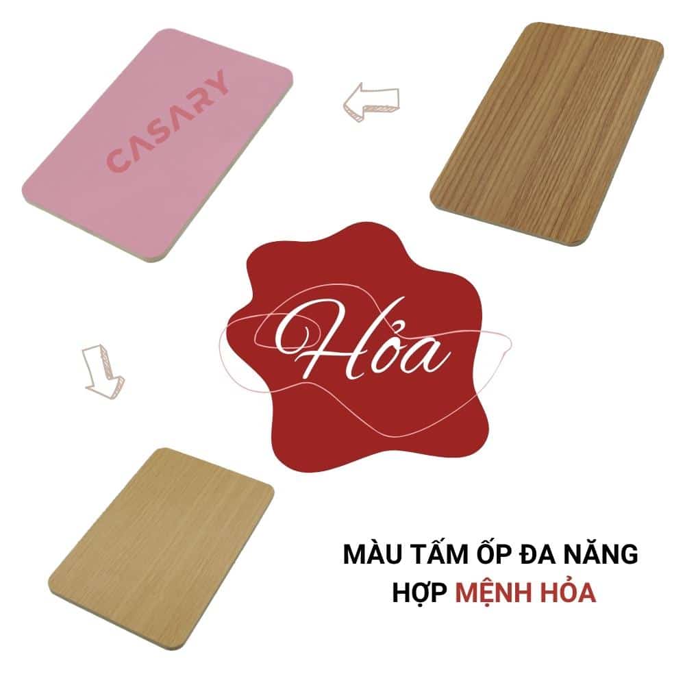 Chọn màu tấm ốp đa năng sợi than tre Casary hợp mệnh 6 mau tam op da nang soi than tre casary hop menh hoa