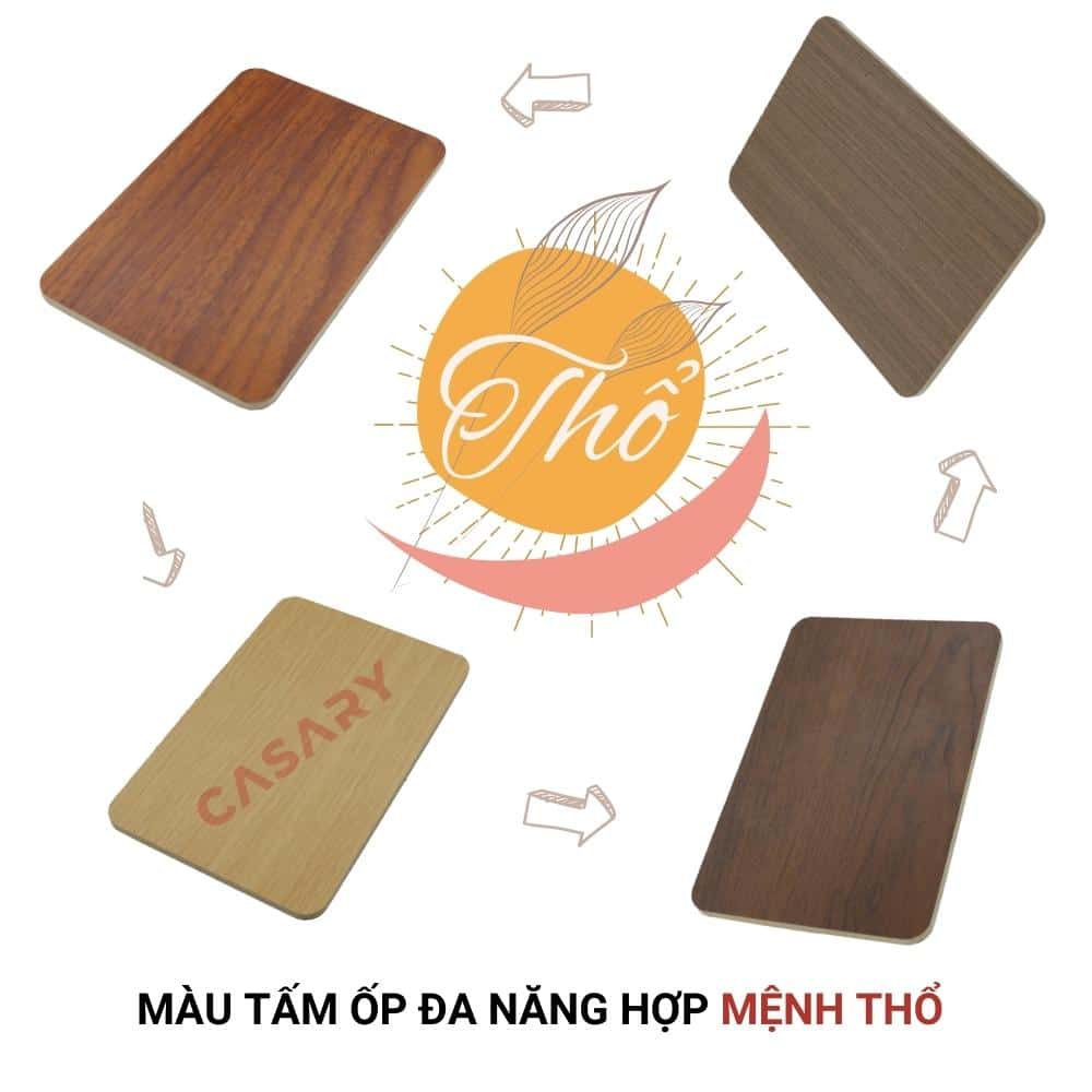Chọn màu tấm ốp đa năng sợi than tre Casary hợp mệnh 7 mau tam op da nang soi than tre casary hop menh tho
