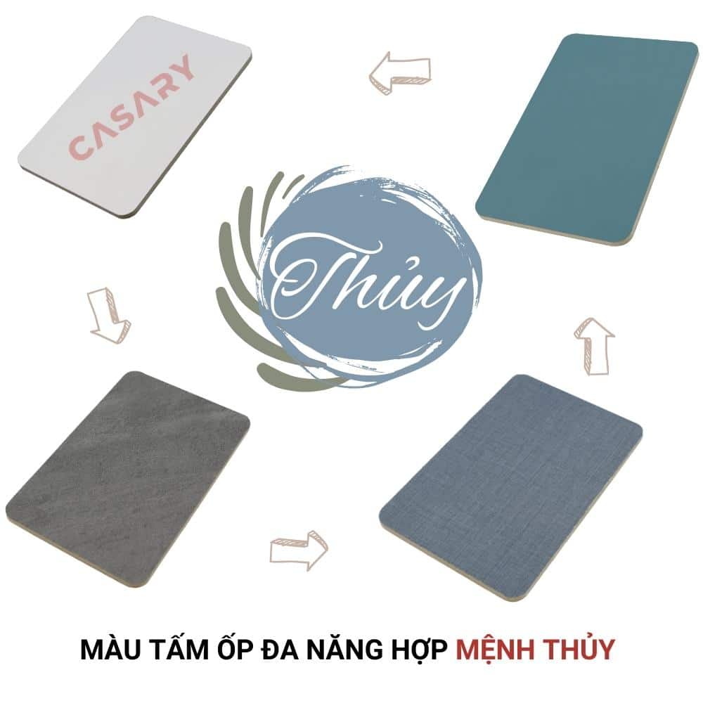 Chọn màu tấm ốp đa năng sợi than tre Casary hợp mệnh 5 mau tam op da nang soi than tre casary hop menh thuy