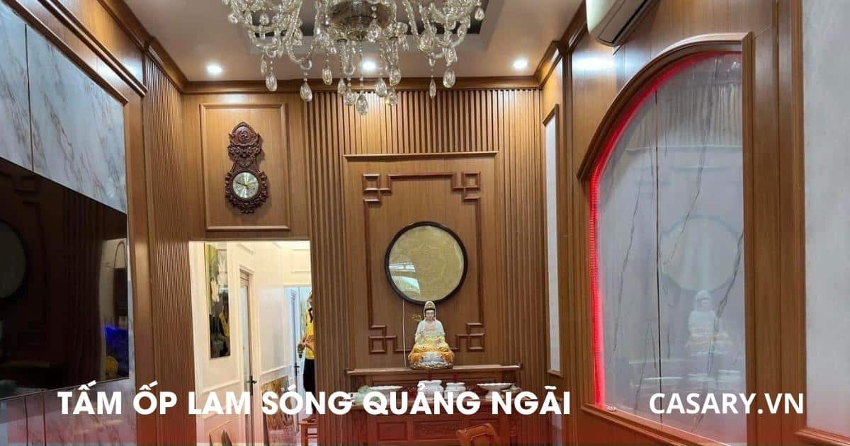 Ốp trang trí bằng tấm ốp lam sóng vân gỗ