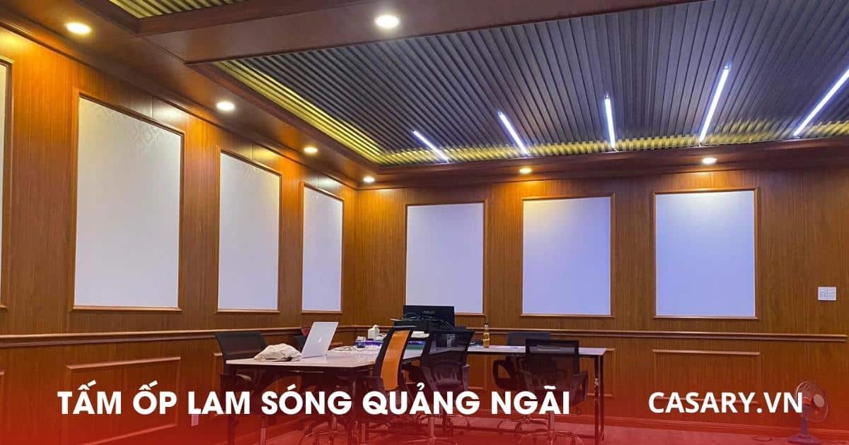 Công trình thi công tấm ốp lam sóng Quảng Ngãi 