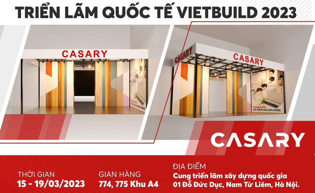 Mô phỏng gian hàng Casary tại triển lãm quốc tế Vietbuild 2023