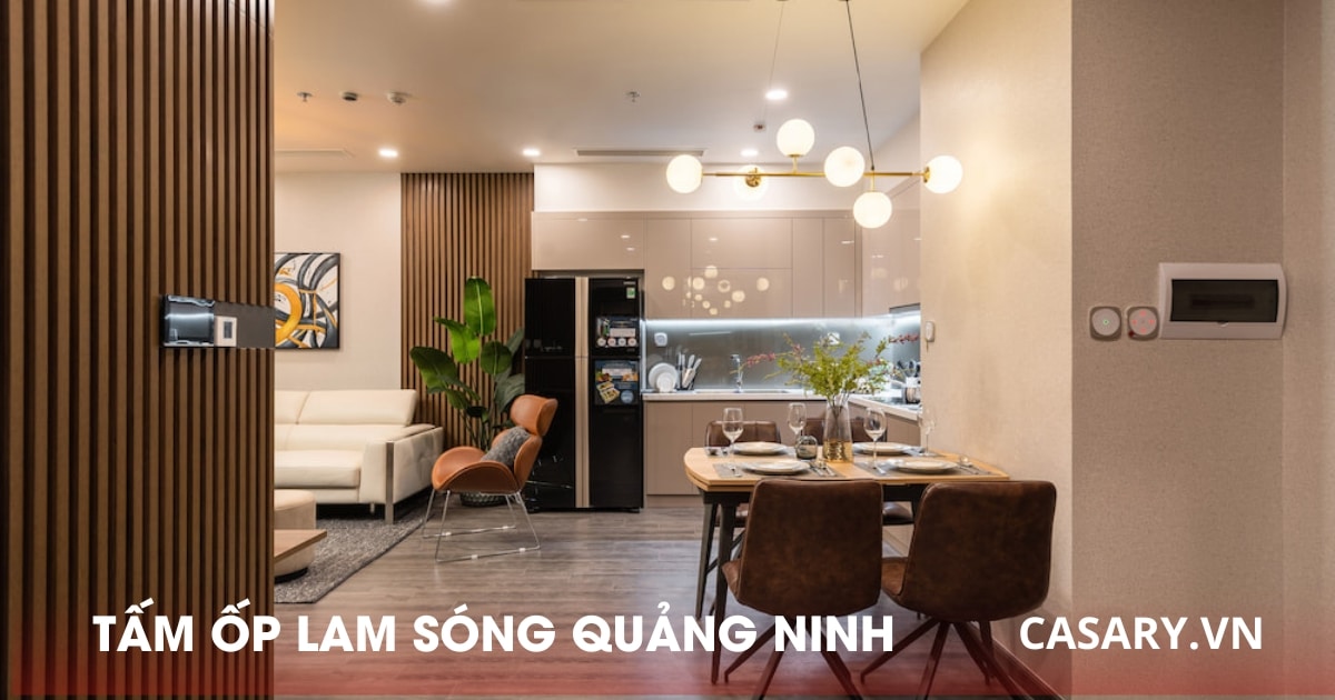 Ốp tường lam sóng trang trí nhà ở