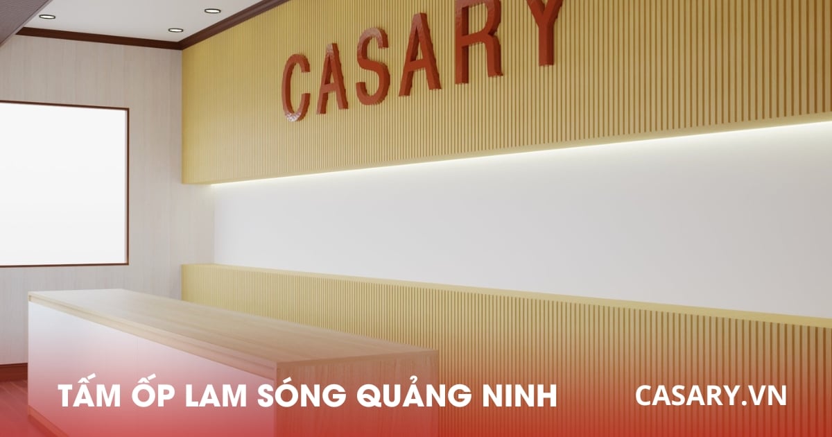Ốp biển bạt, background thương hiệu bằng tấm ốp lam sóng
