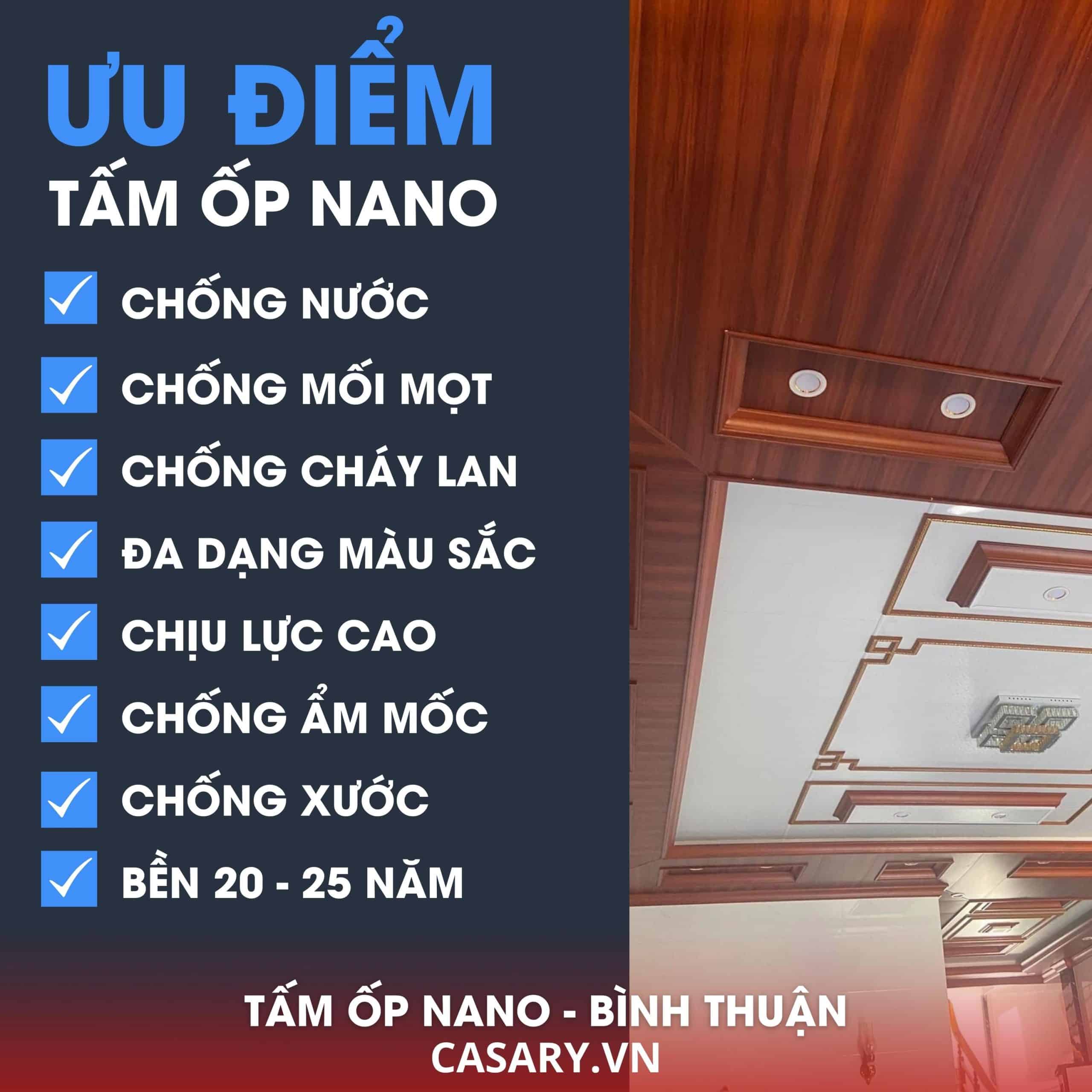 Tấm Ốp Nano Bình Thuận cách nhiệt, chống ẩm mốc 11 Ưu điểm tấm ốp Nano Bình Thuận