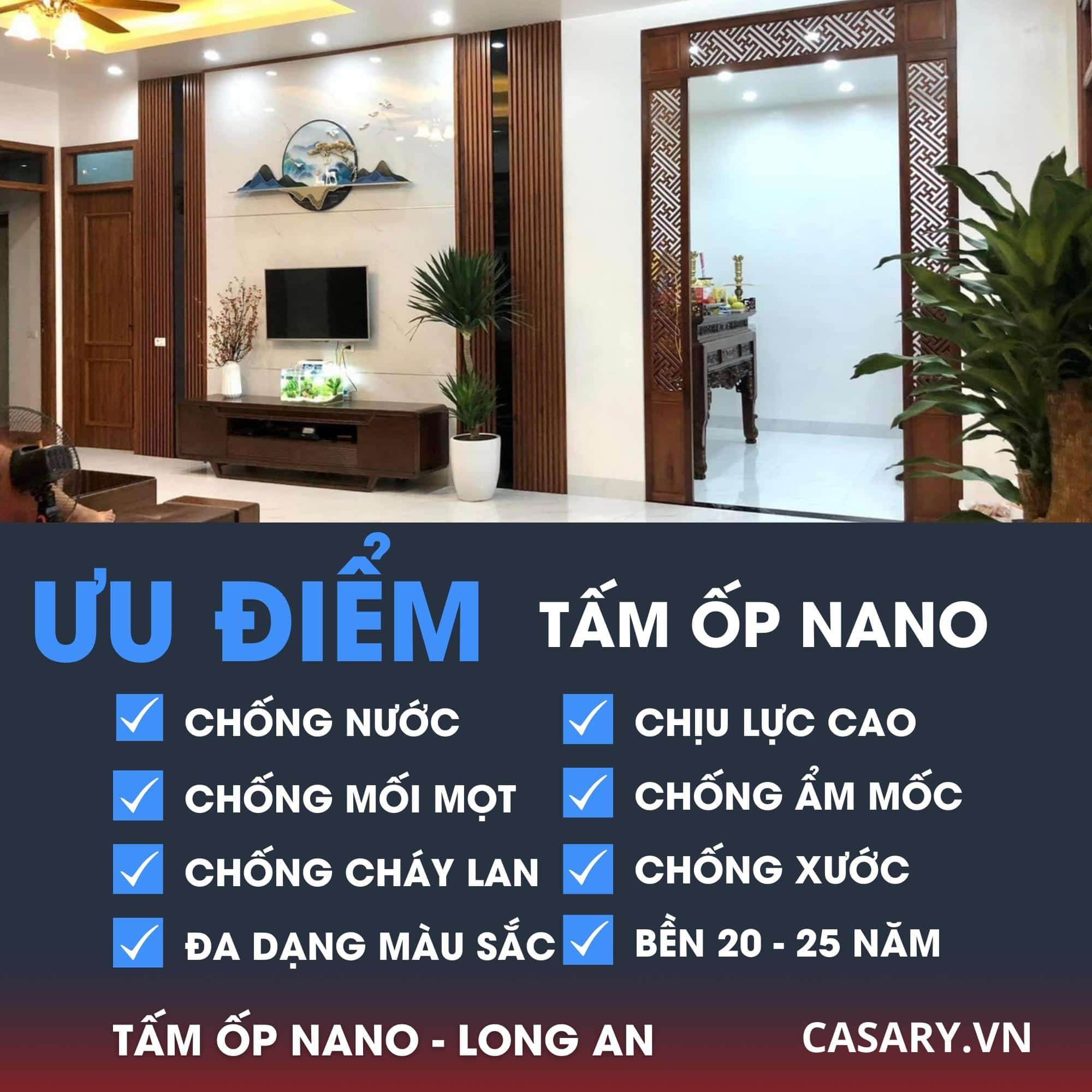 TOP 3+ Địa chỉ cung cấp tấm ốp Nano Long An uy tín 12 Ưu điểm tấm ốp Nano Long An
