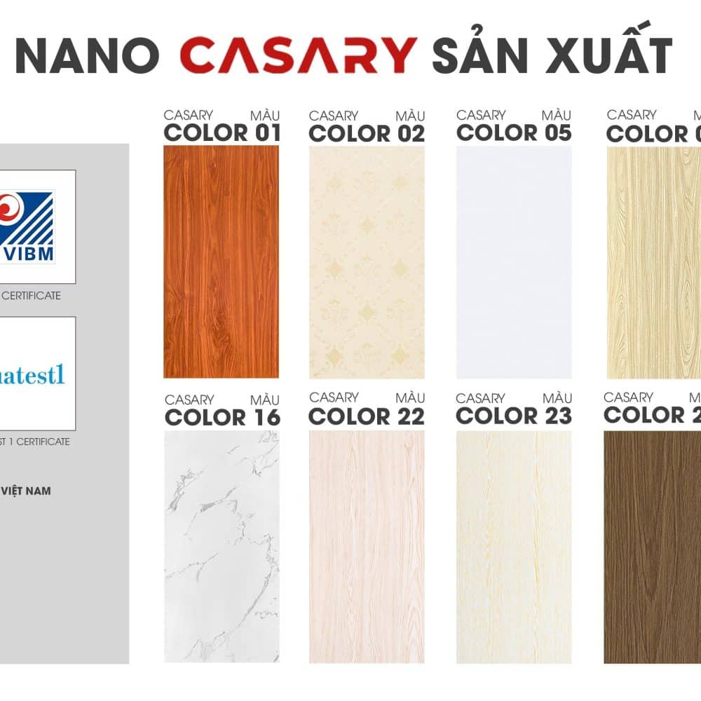 Tấm Ốp Nano CASARY - CS24 2 bang ma mau tam op nano hang san xuat