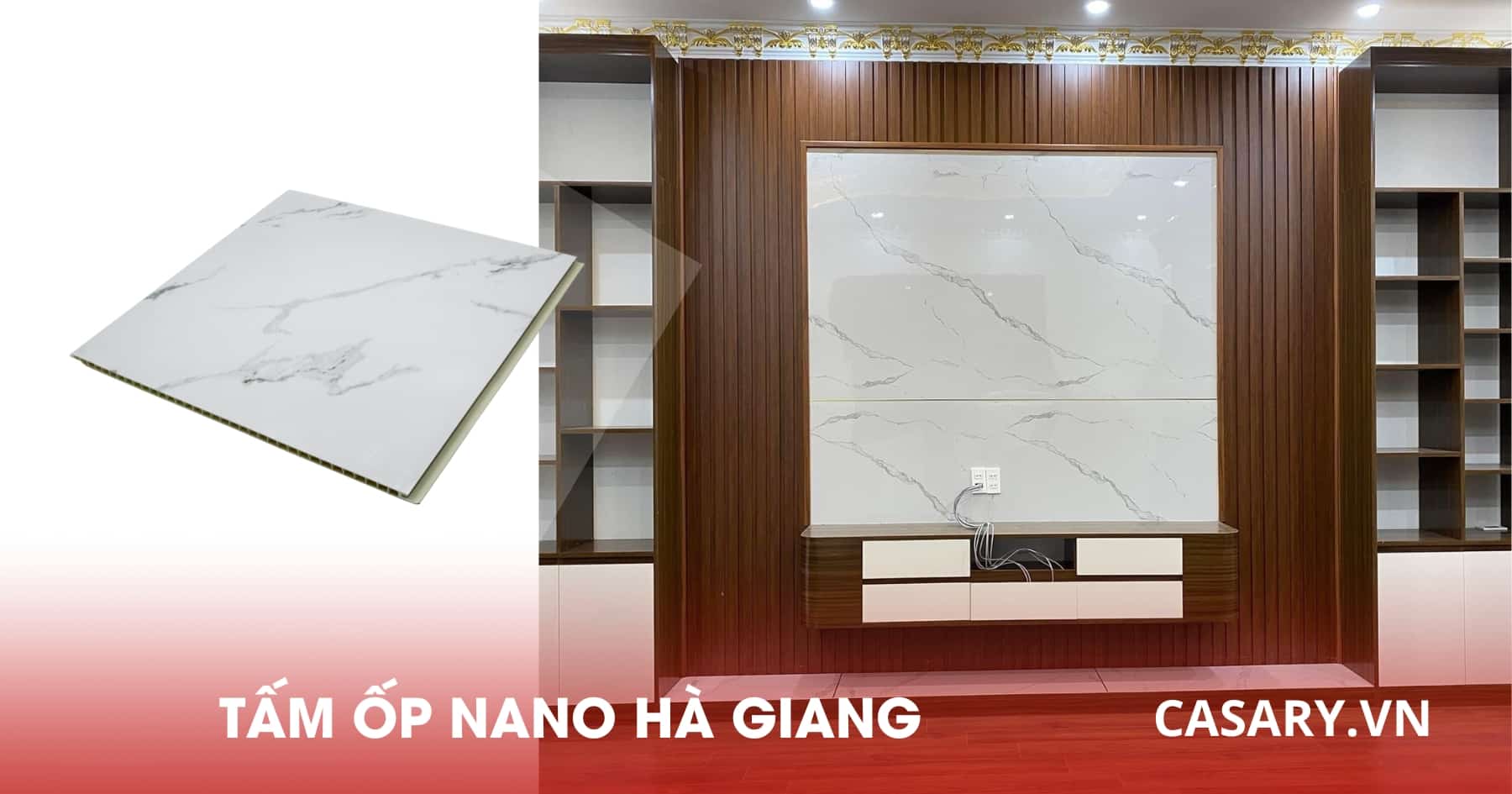 Tấm ốp Nano Hà Giang từ nhựa nghuyên sinh chống ẩm mốc 8 Tấm ốp Nano Hà Giang vân đá