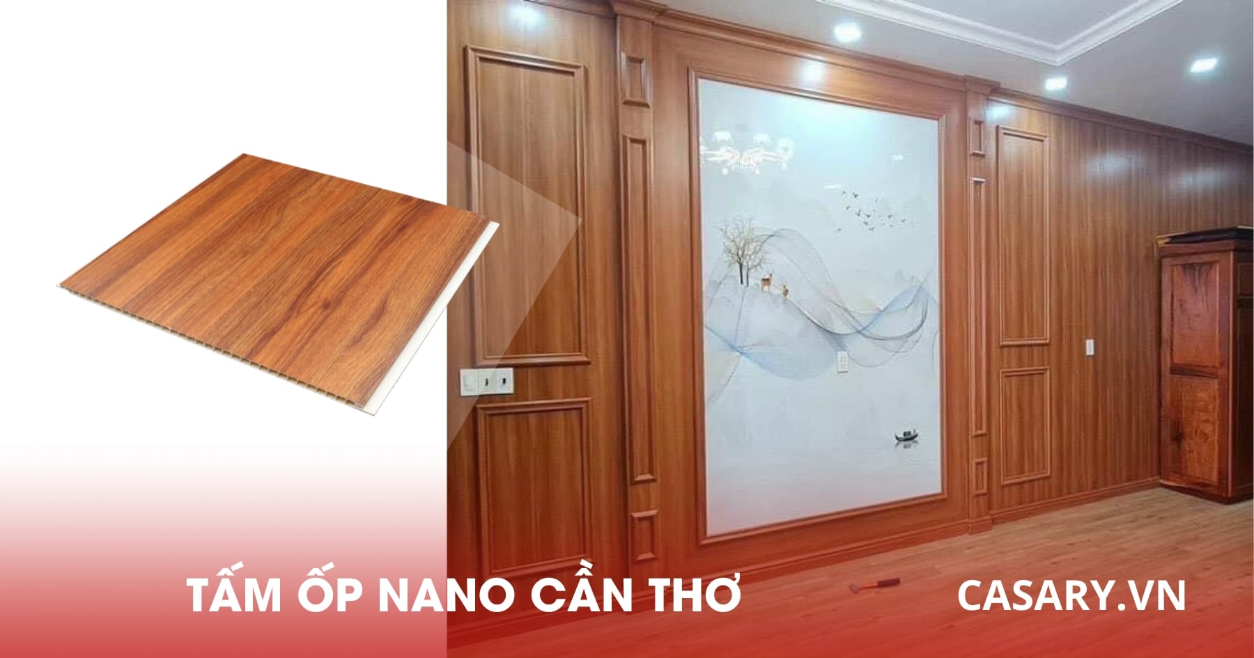 Tấm Ốp Nano Cần Thơ - Vật liệu xanh thân thiện với môi trường 5 Tấm ốp Nano Cần Thơ vân gỗ