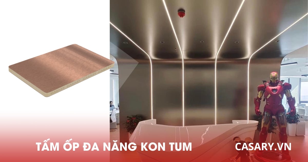 Tấm ốp Đa Năng Kon Tum HÀNG TỰ SẢN XUẤT 7 Tấm ốp đa năng phủ film kim loại Kon Tum