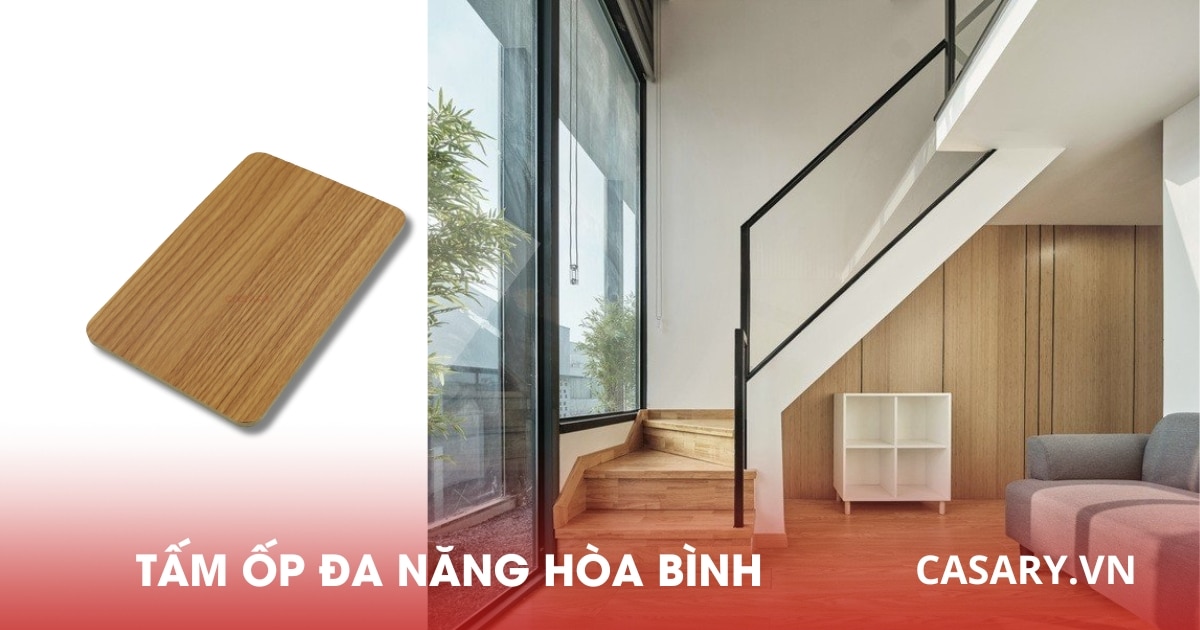 Báo giá tấm ốp đa năng Hoà Bình - Thiết kế nội thất bền đẹp, giá rẻ 5 Tấm ốp đa năng phủ film PVC Hòa Bình