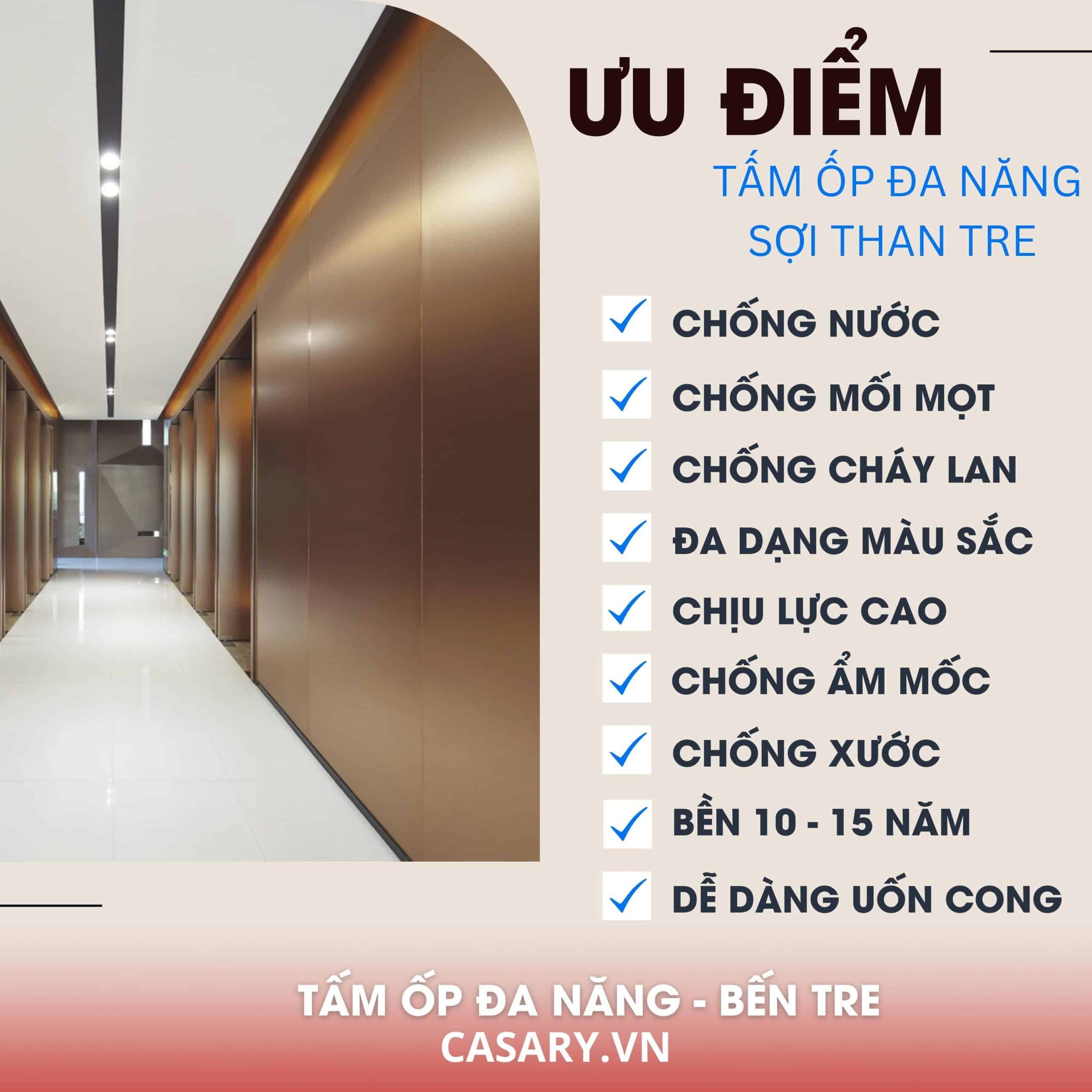 Thiết kế thi công tấm ốp đa năng Bến Tre chất lượng, giá rẻ 12 Ưu điểm của tấm ốp đa năng Bến Tre