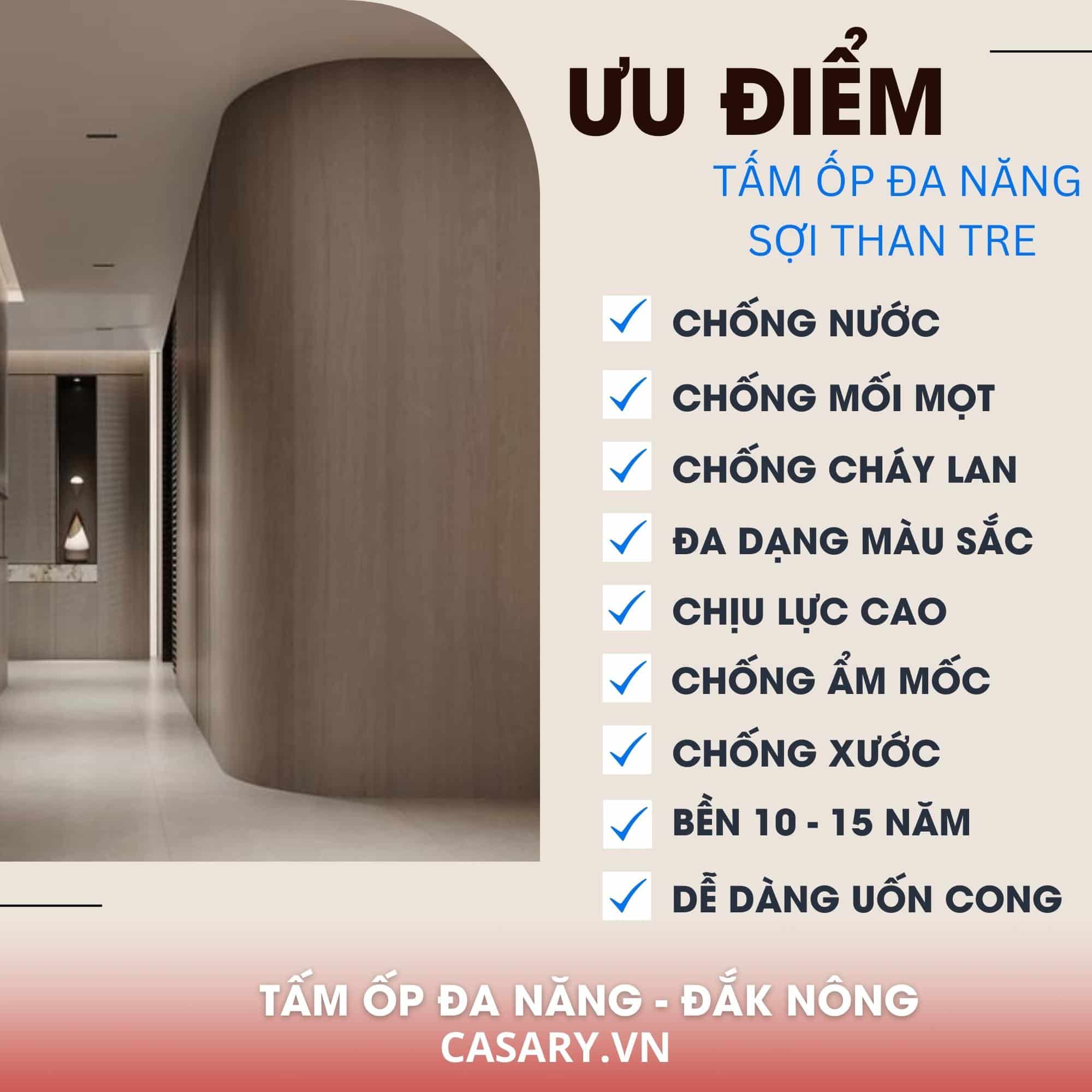Thiết kế thi công tấm ốp đa năng Đắk Nông chất lượng 12 Ưu điểm của tấm ốp đa năng Đắk Nông
