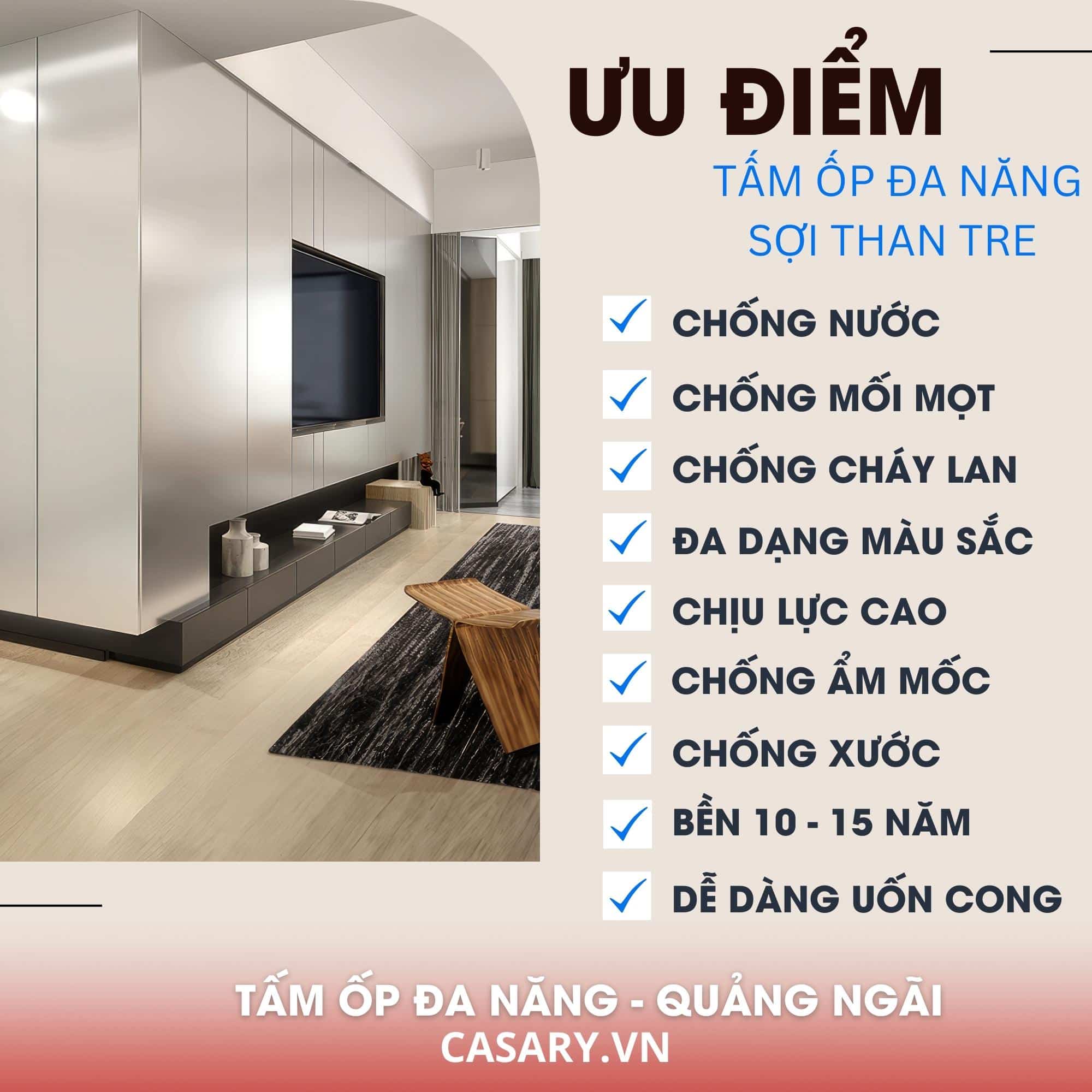 Tìm NPP, Đại lý Tấm ốp Đa Năng Quảng Ngãi ưu đãi lớn 14 Ưu điểm tấm ốp Đa Năng Quảng Ngãi