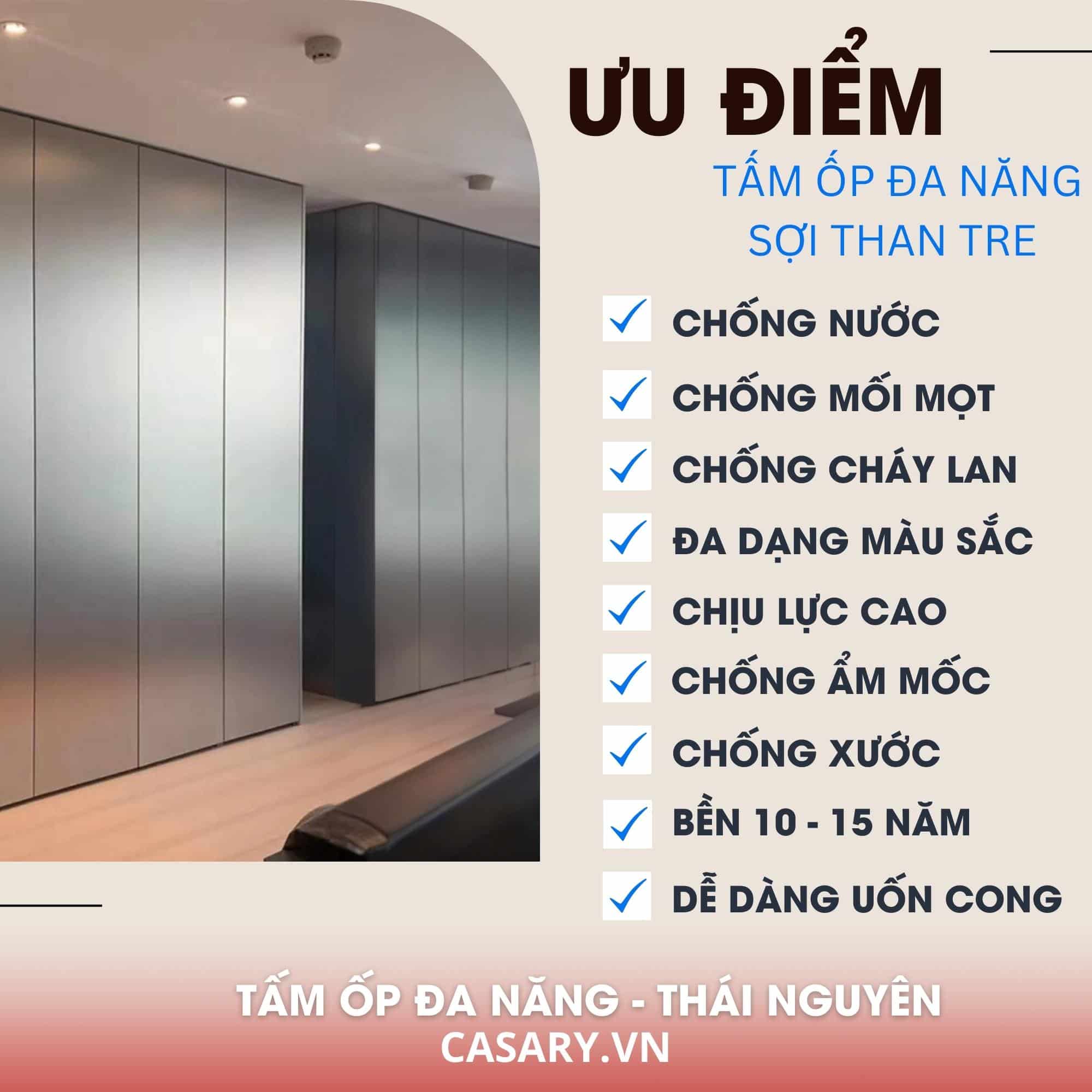 Tấm ốp Đa Năng Thái Nguyên – Vật liệu chống cháy lan, chống mối mọt 14 Ưu điểm tấm ốp Đa Năng Thái Nguyên