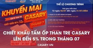 Chiết khấu tấm ốp than tre Casary