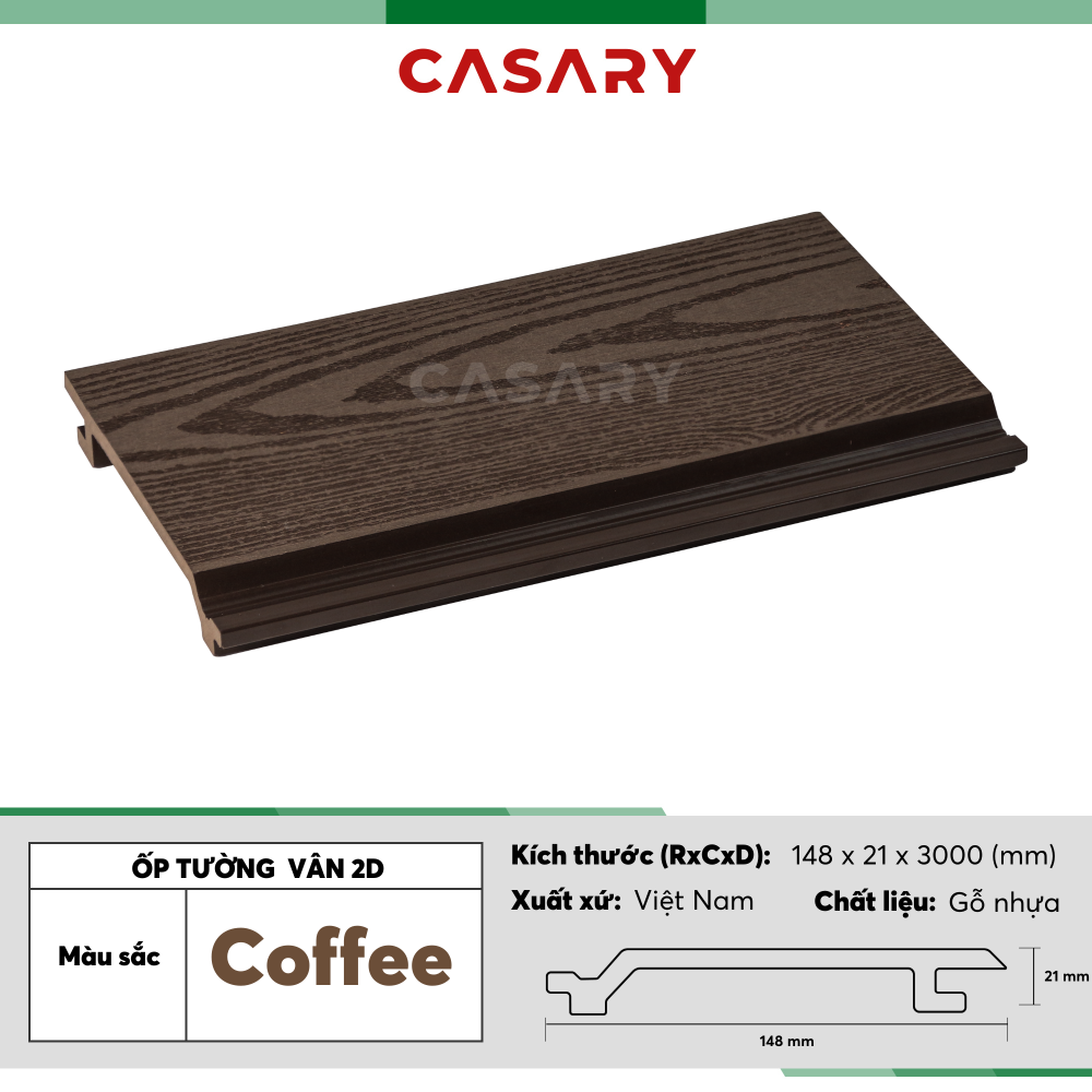 Tấm Ốp Tường Ngoài Trời Casary - E148x21A