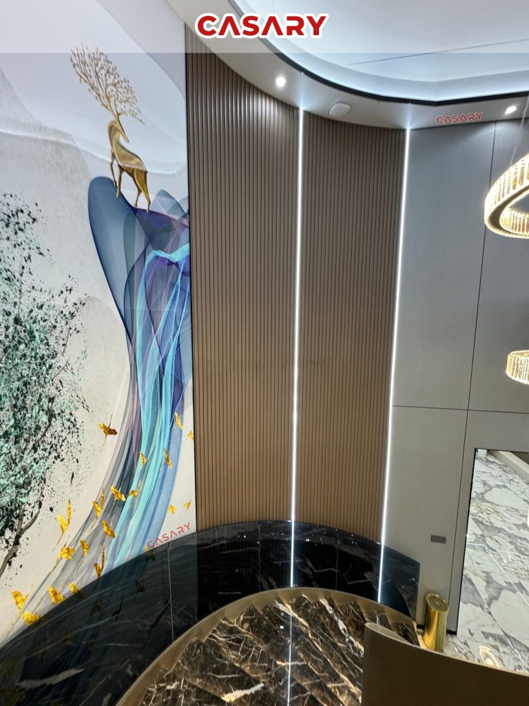 Tấm ốp than tre Casary màu PET-S606 17 Công trình thực tế tấm ốp than tre Casary