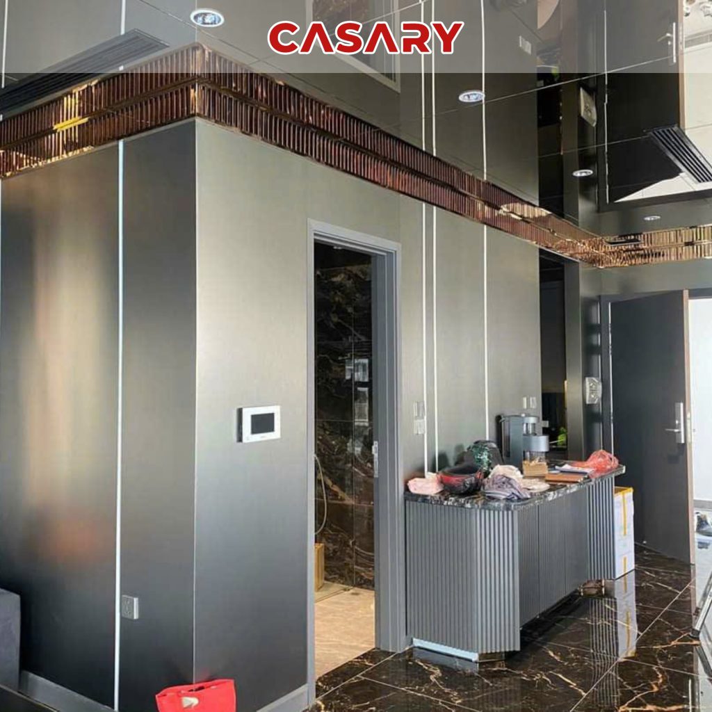 Tấm ốp than tre Casary màu B255 19 Công trình thực tế tấm ốp than tre Casary