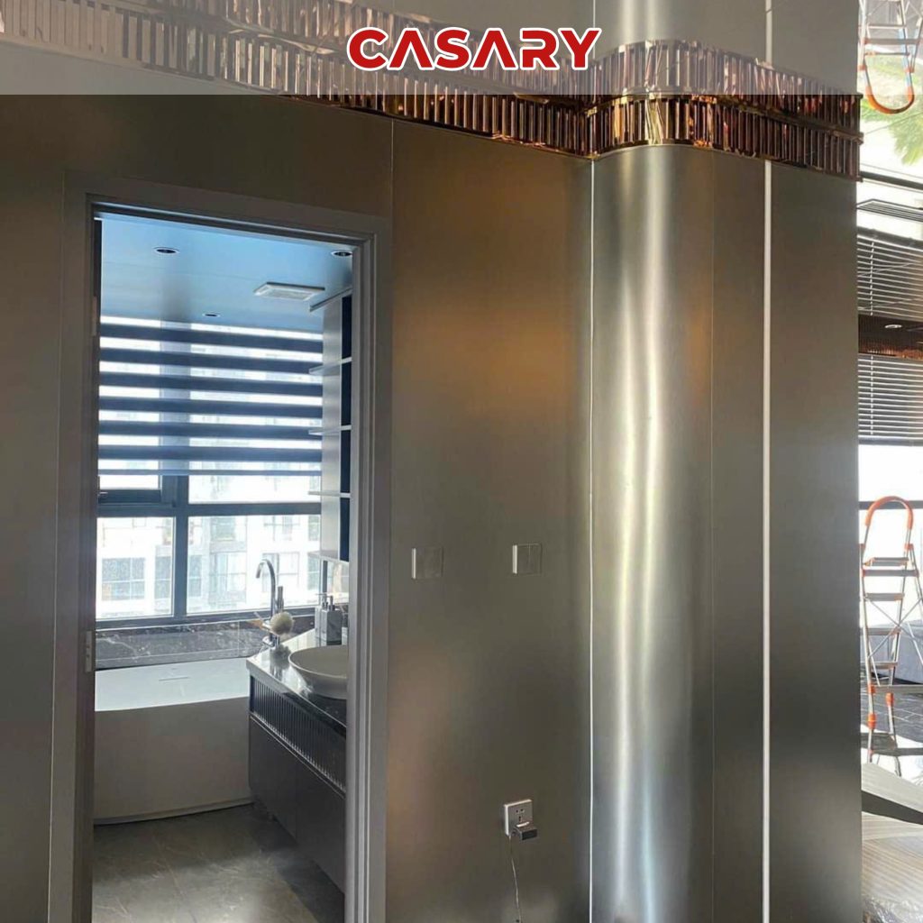 Tấm ốp than tre Casary màu B257 17 Công trình thực tế tấm ốp than tre Casary