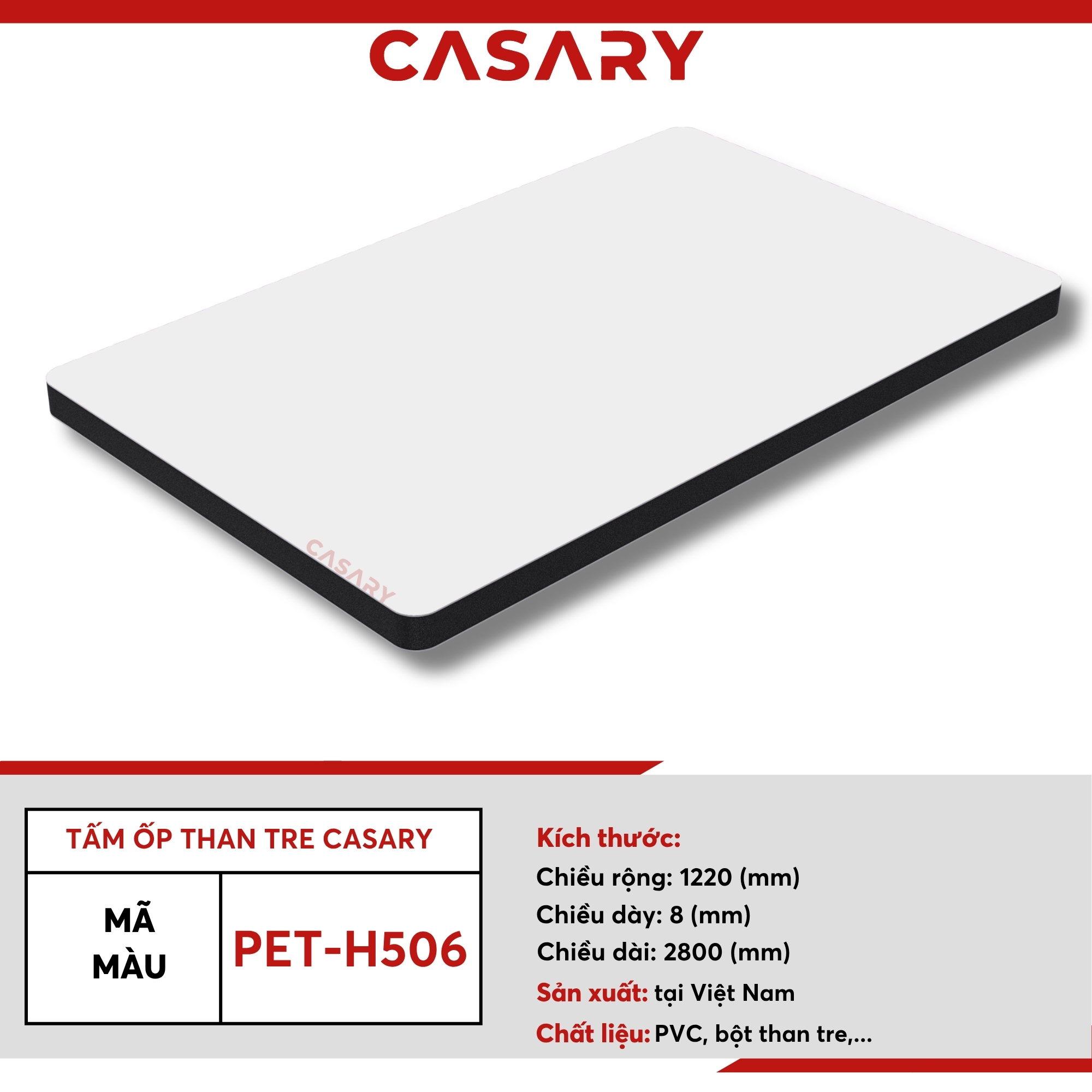 PET-H506 Tấm ốp than tre Casary màu PET-H506