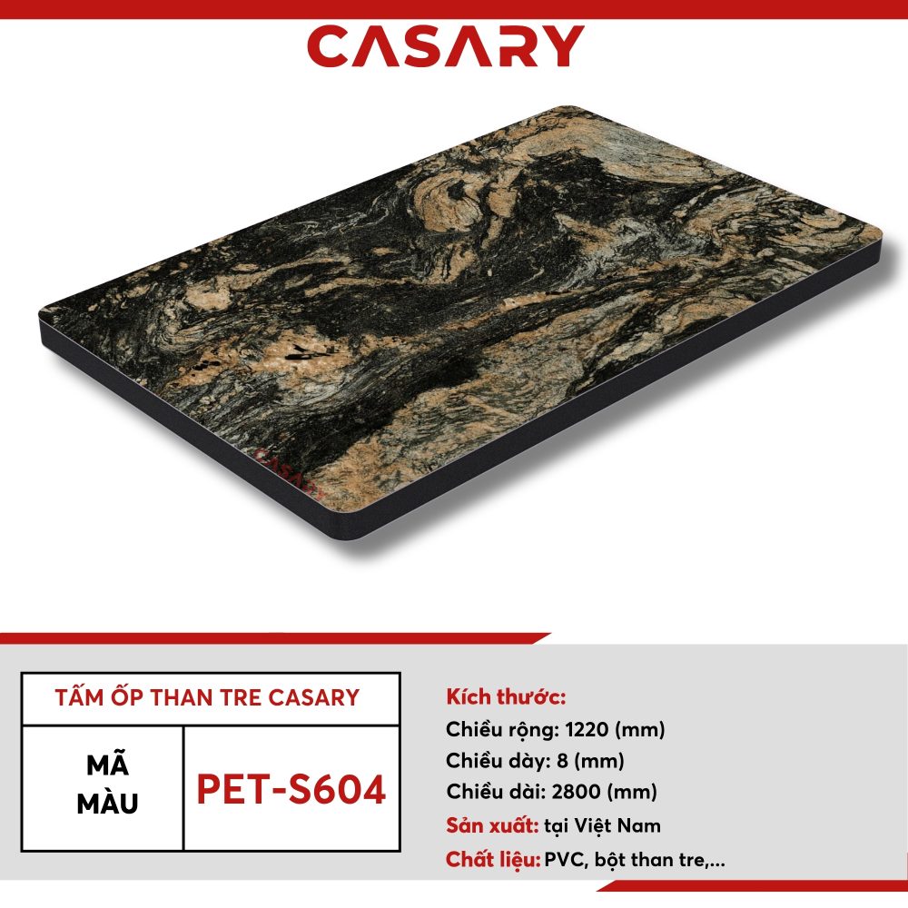 Tấm ốp than tre Casary màu PET-S604