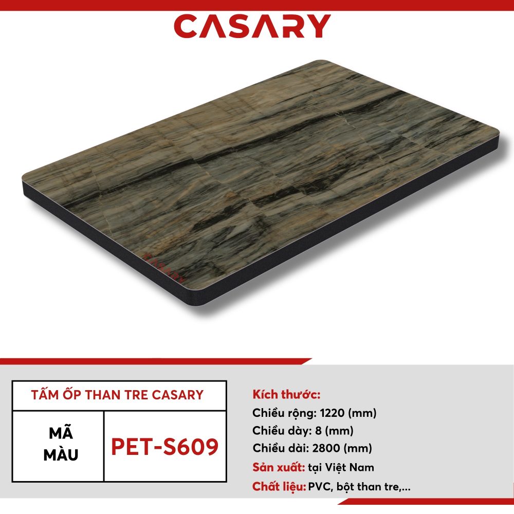 Tấm ốp than tre Casary màu PET-S609