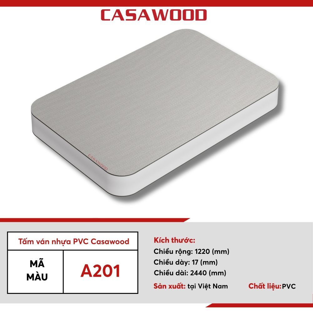 Tấm ván nhựa PVC Casawood màu A201