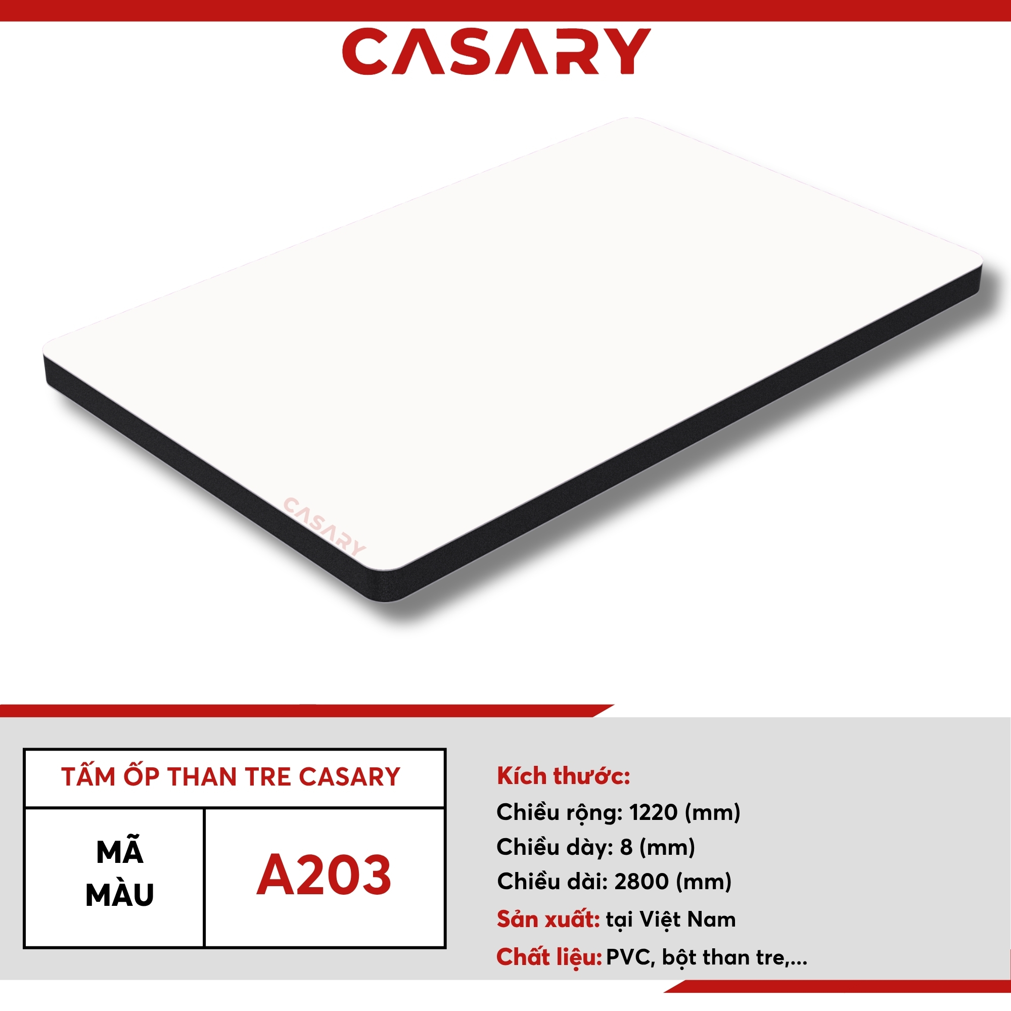 a203 Tấm ốp than tre Casary màu A203
