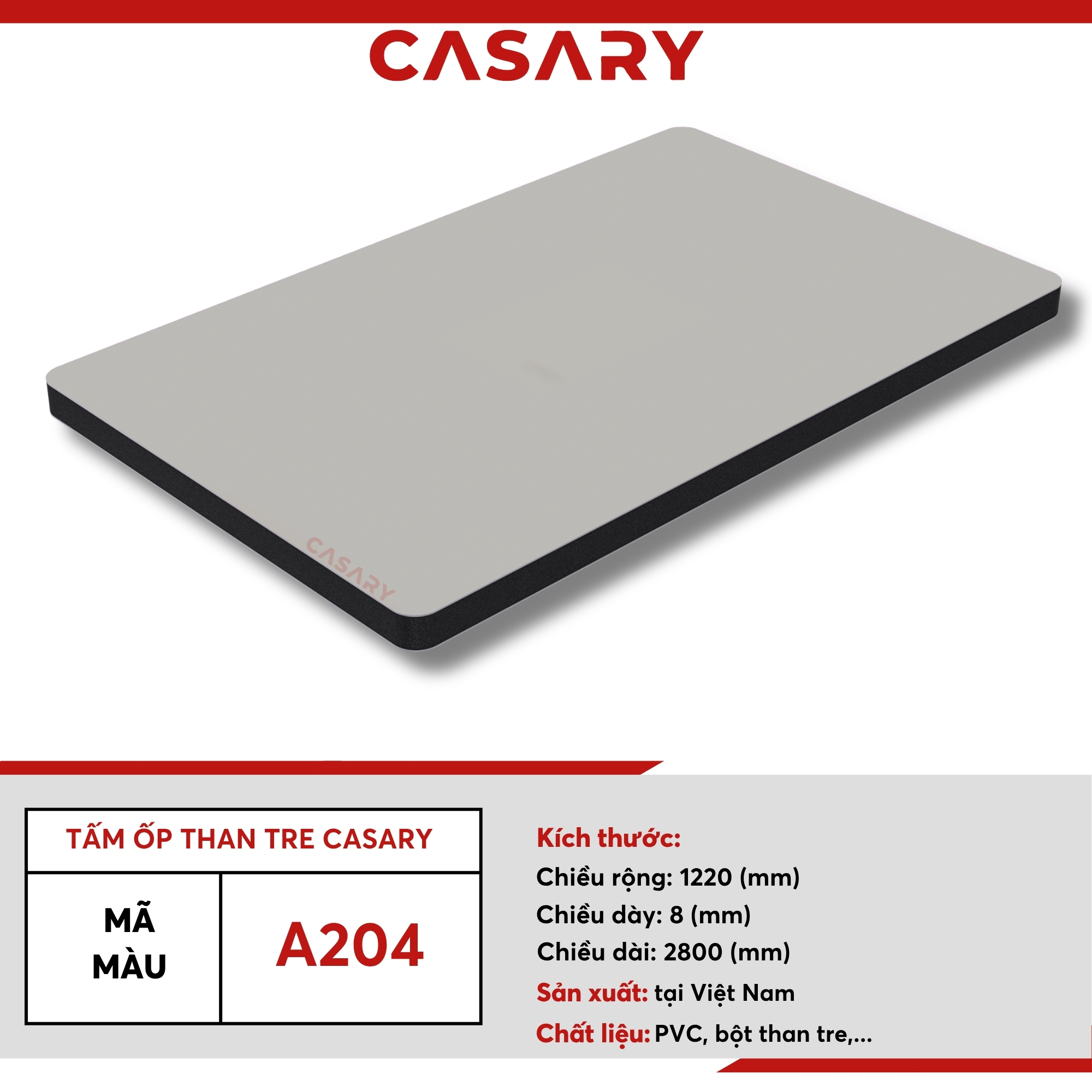 a204 Tấm ốp than tre Casary màu A204