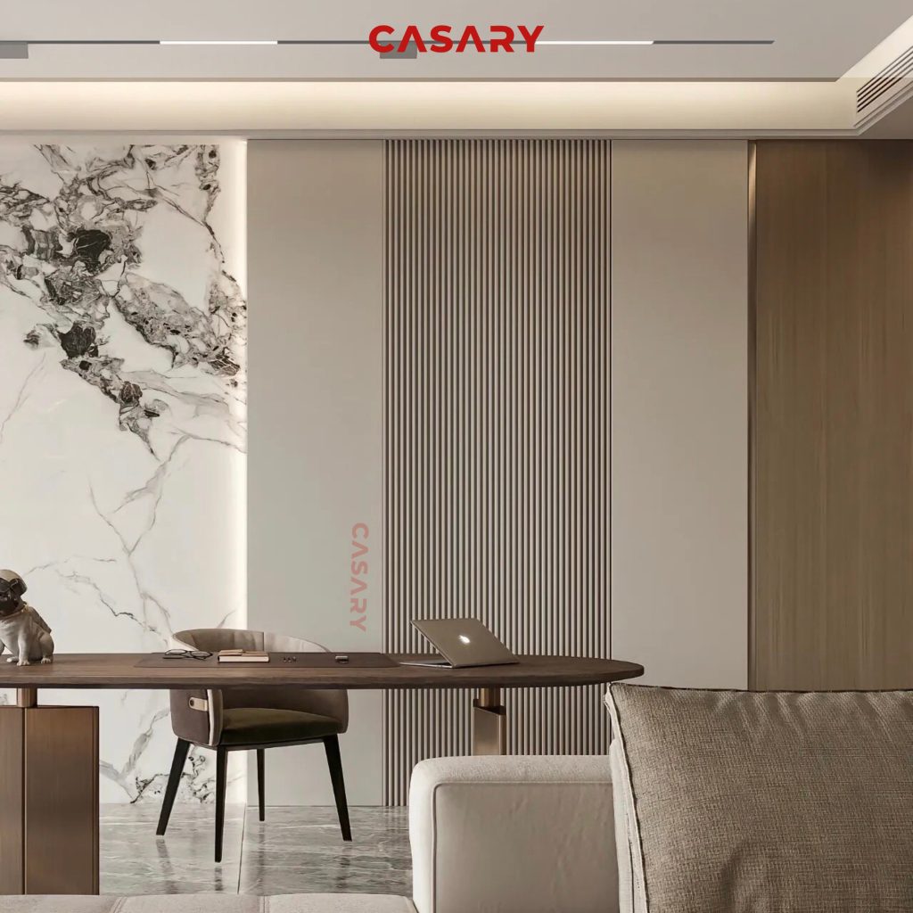 Công trình thực tế tấm ốp than tre Casary