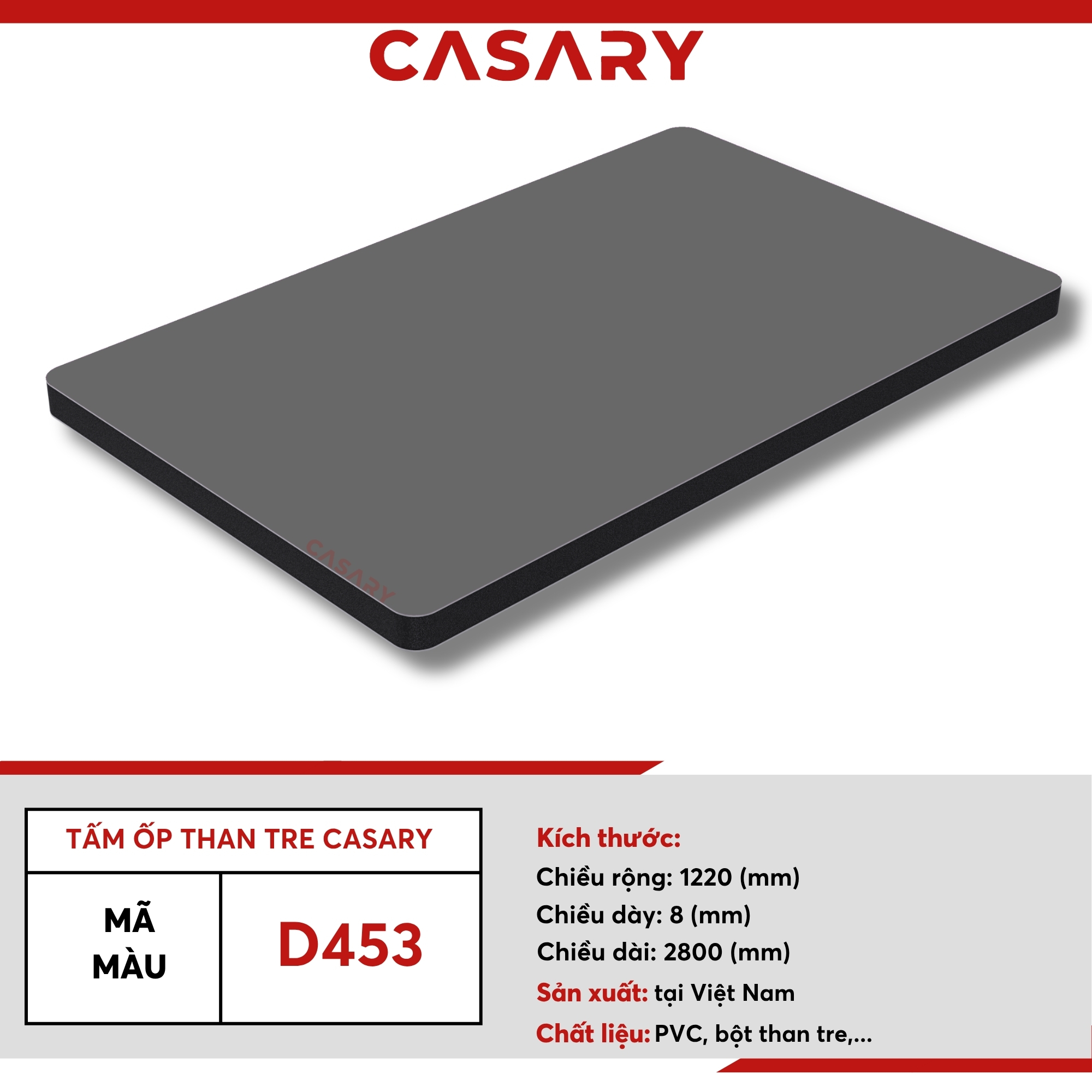 d453 Tấm ốp than tre Casary màu D453