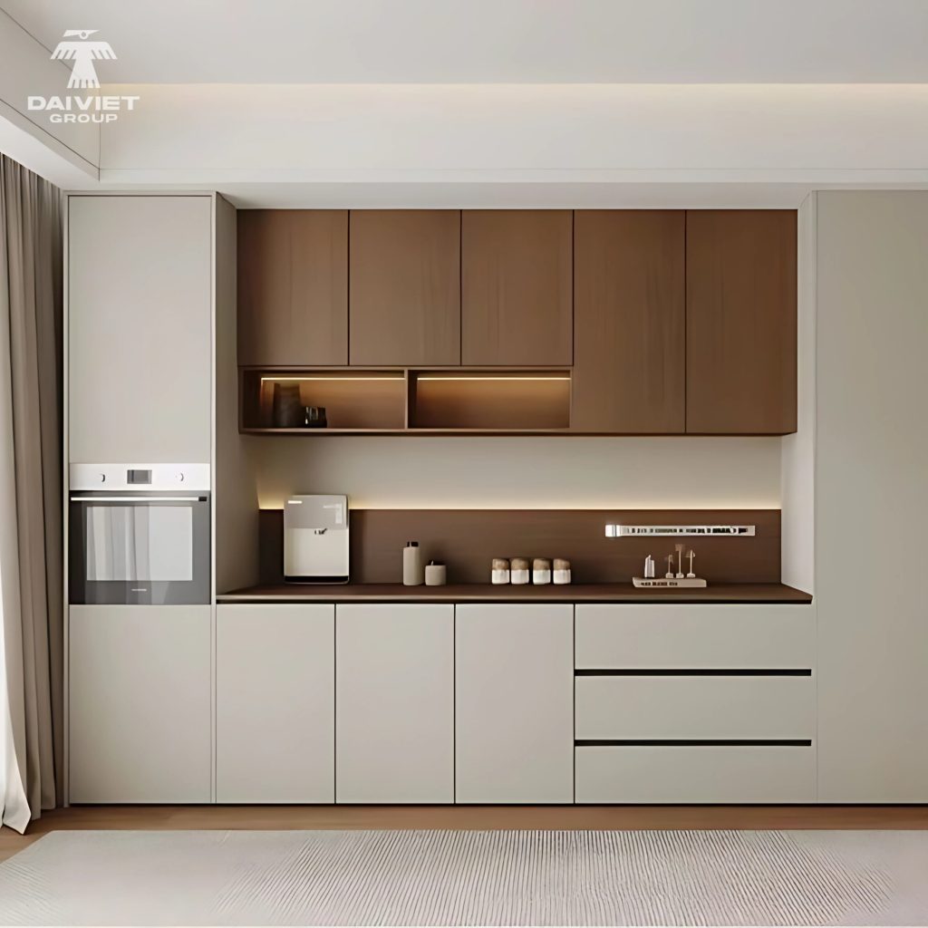 Tấm nội thất than tre Casary màu E434 20 Tủ bếp tấm nội thất than tre Casary