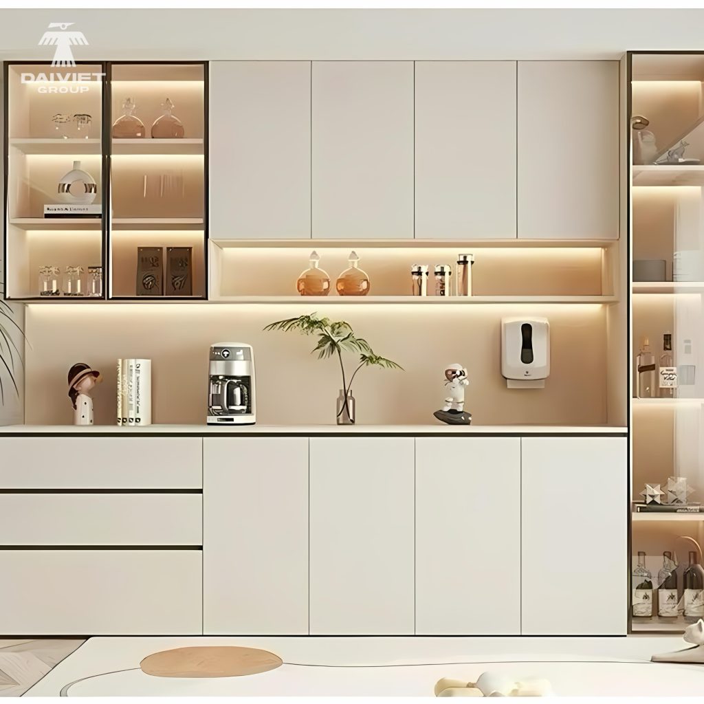 Tủ bếp tấm nội thất than tre Casary