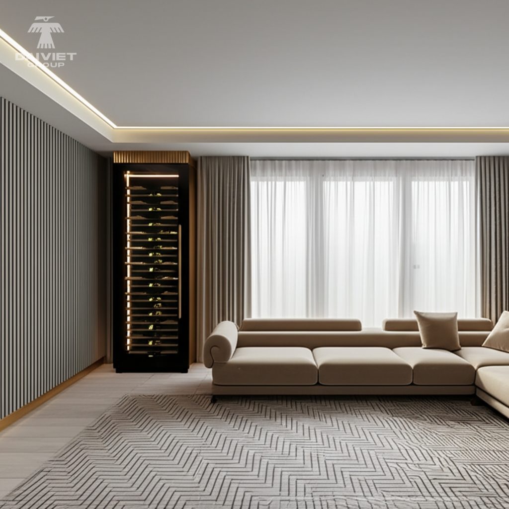 Công trình thực tế tủ rượu Casary