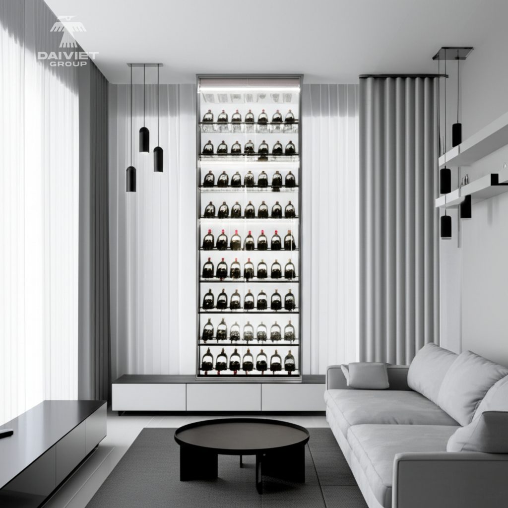 Công trình thực tế tủ rượu Casary