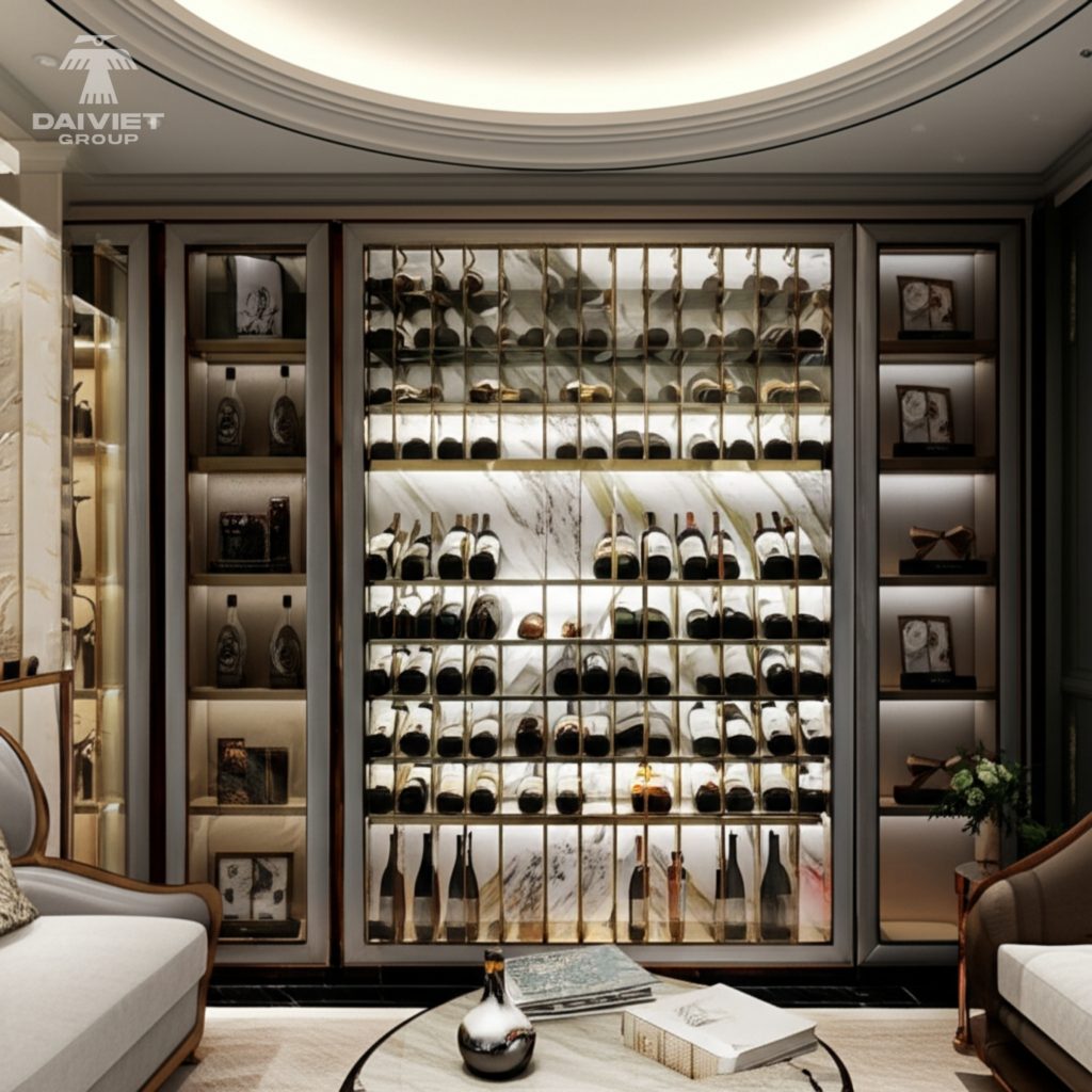 Công trình thực tế tủ rượu Casary